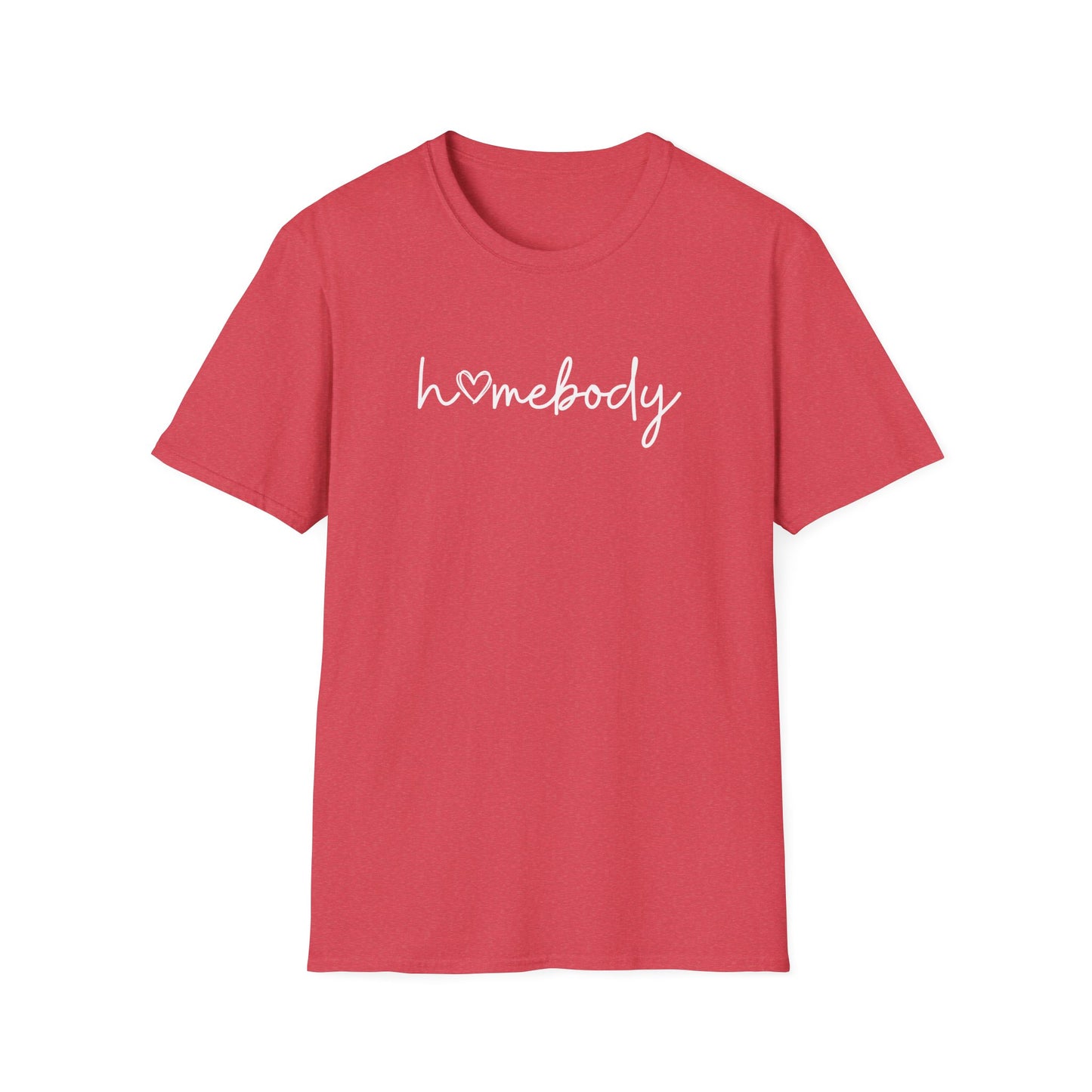 "Homebody" script tee—featuring a sweet heart detail that says it all