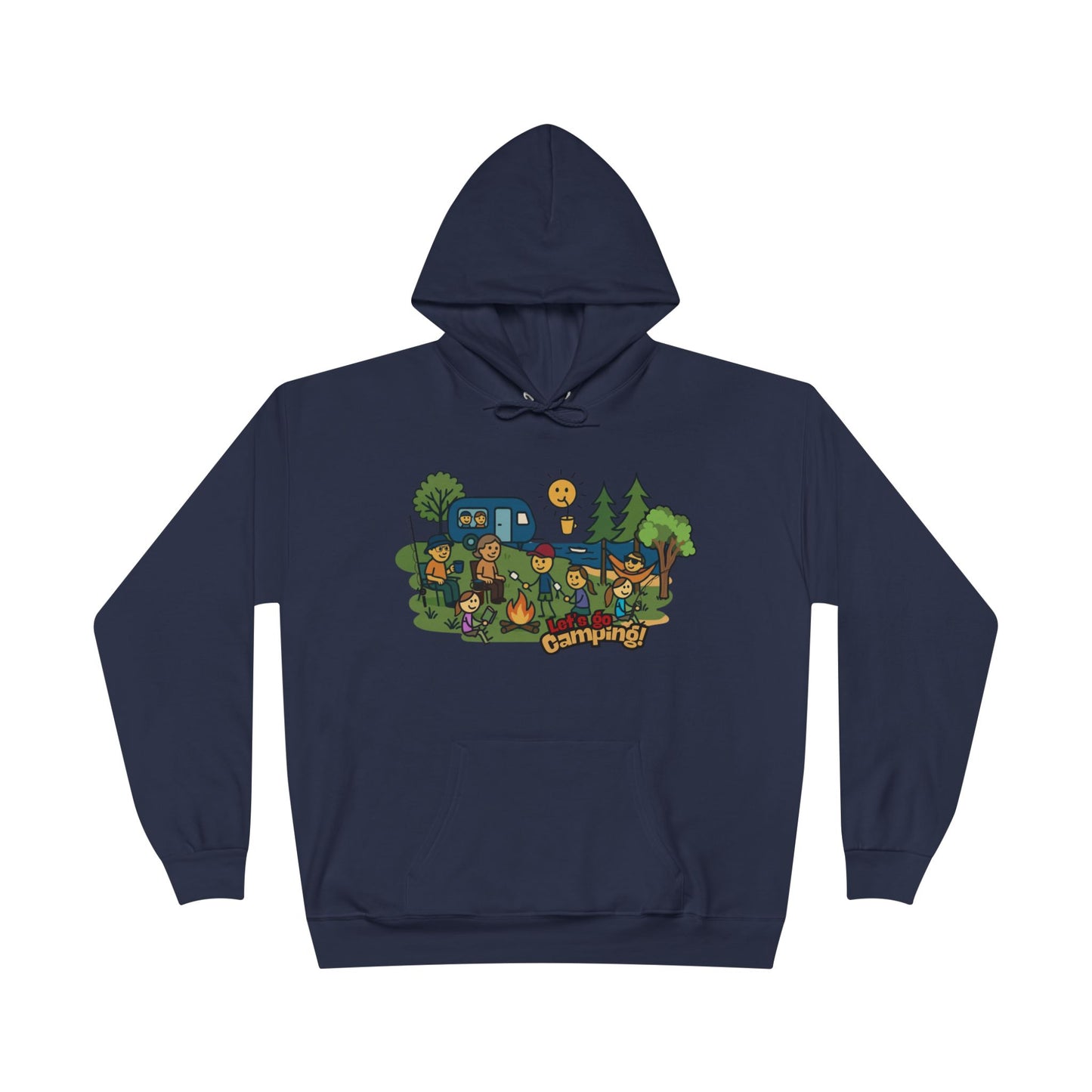 Camping Crew Hoodie — Cute Vintage Camper & Forest Graphic Pullover