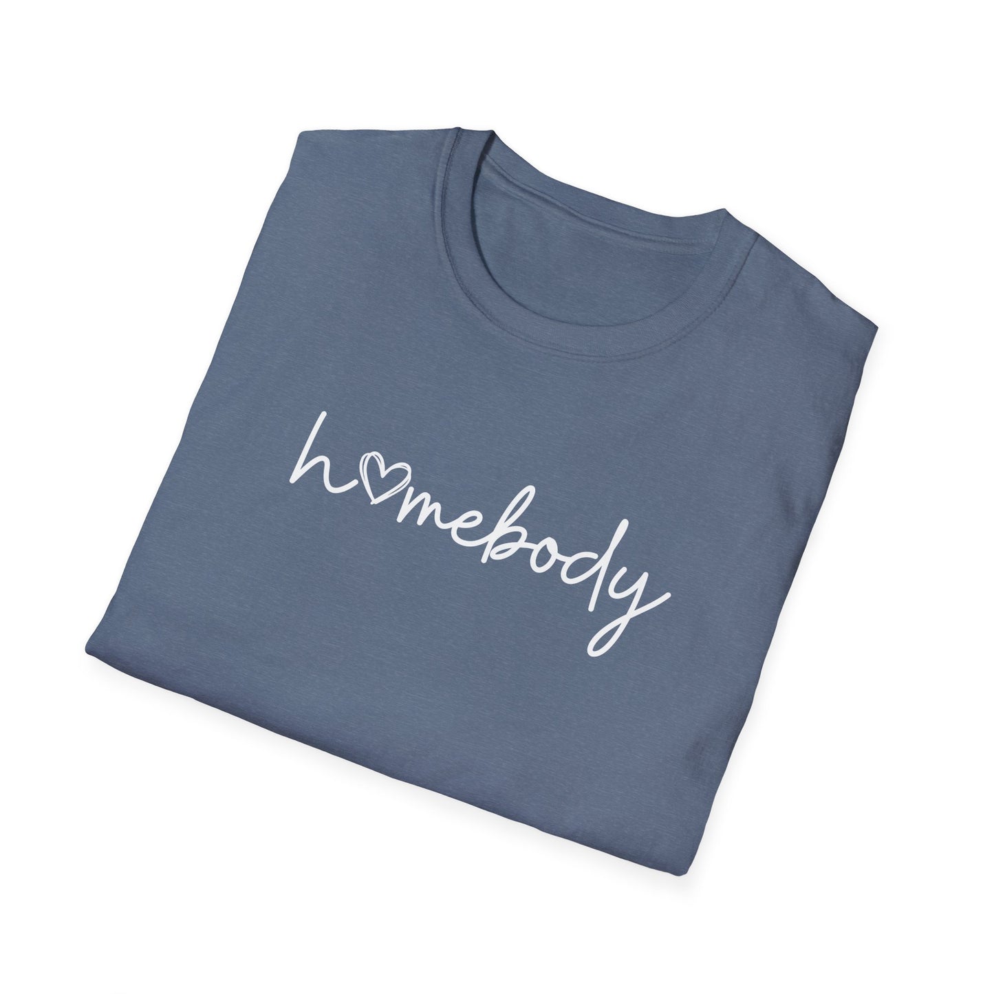"Homebody" script tee—featuring a sweet heart detail that says it all