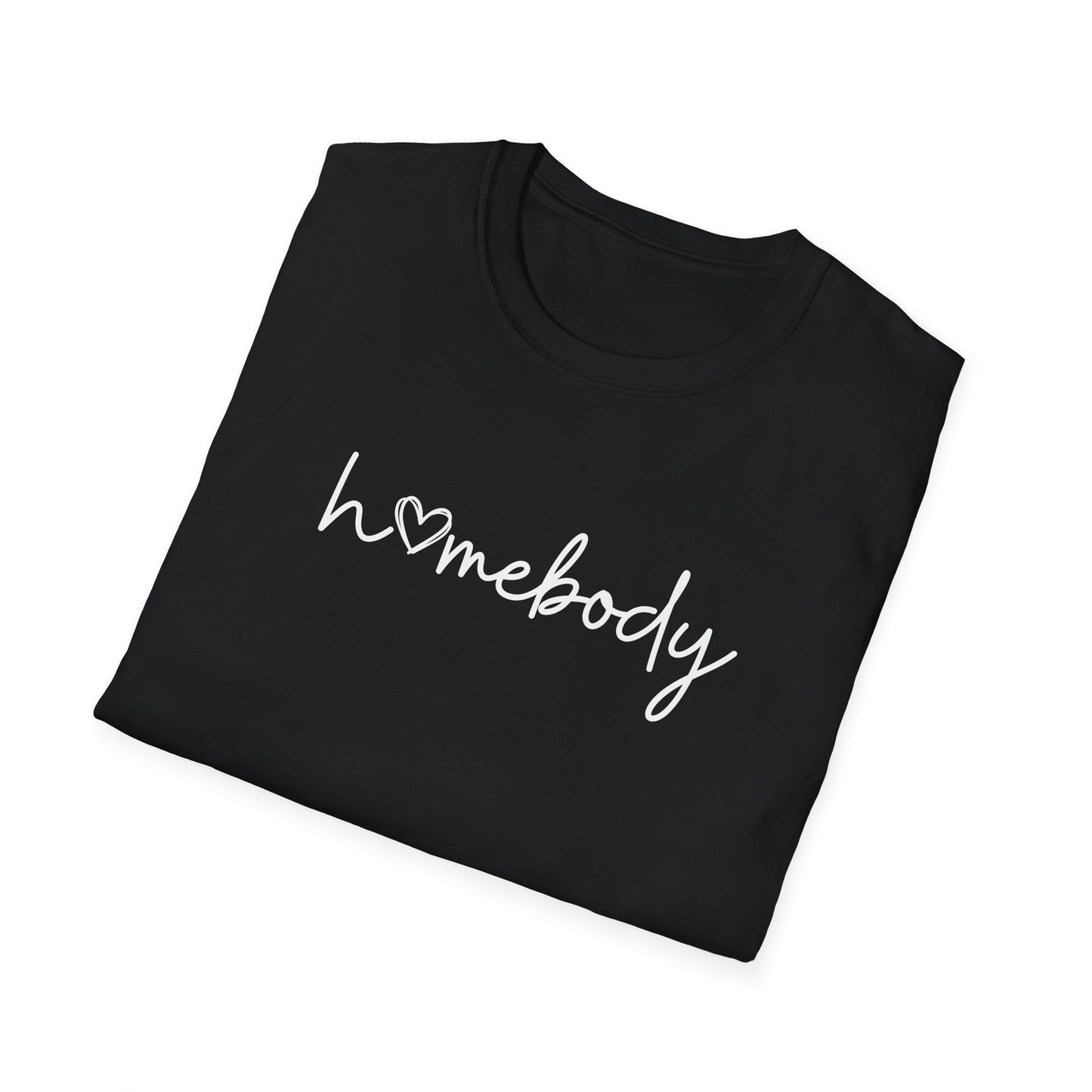 "Homebody" script tee—featuring a sweet heart detail that says it all