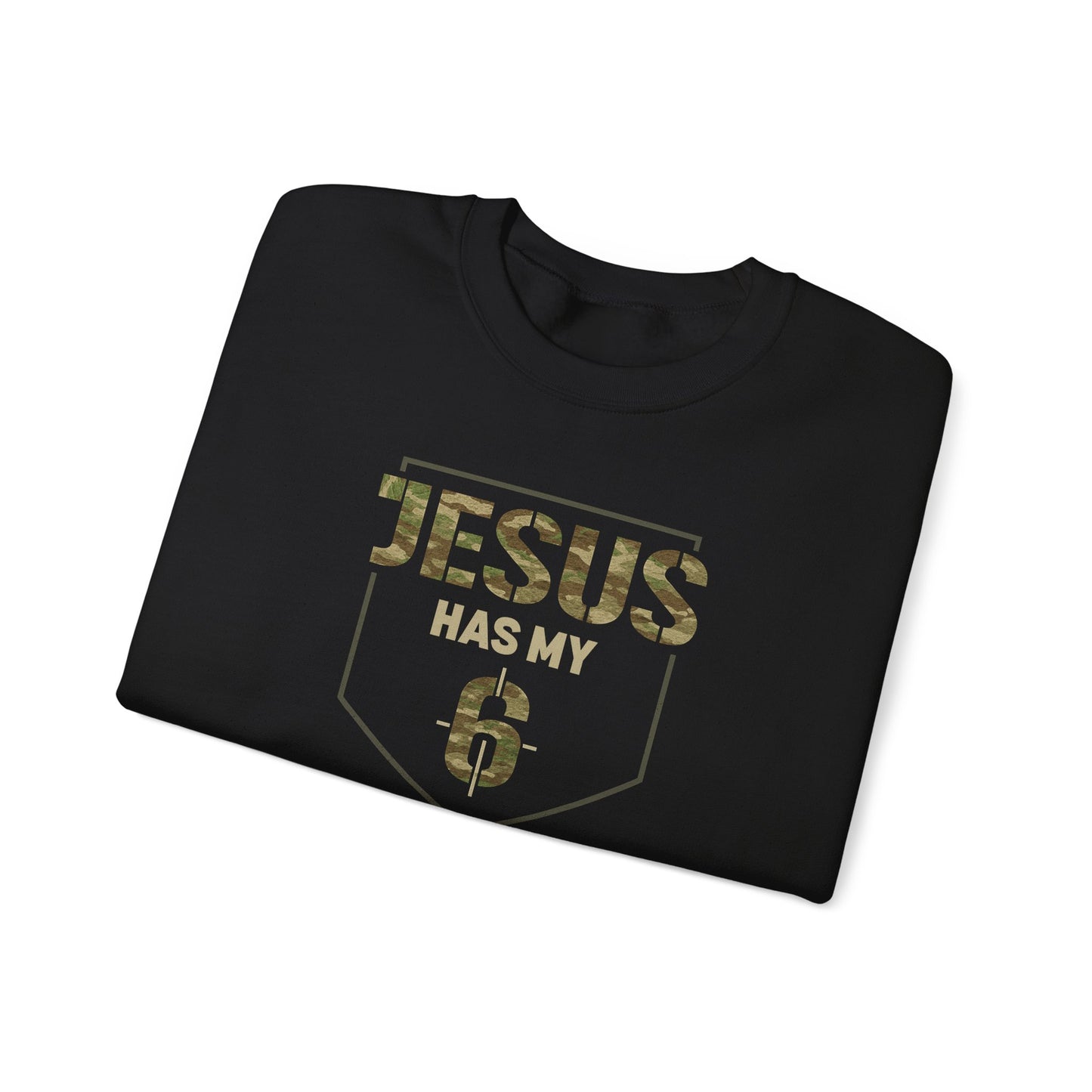 Jesus Has My 6 - Isaiah 54.17 verse Sweatshirt, No Weapon Formed against me shall prosper, Faith Lovers, Casual Religious Apparel, Perfect for Gifts