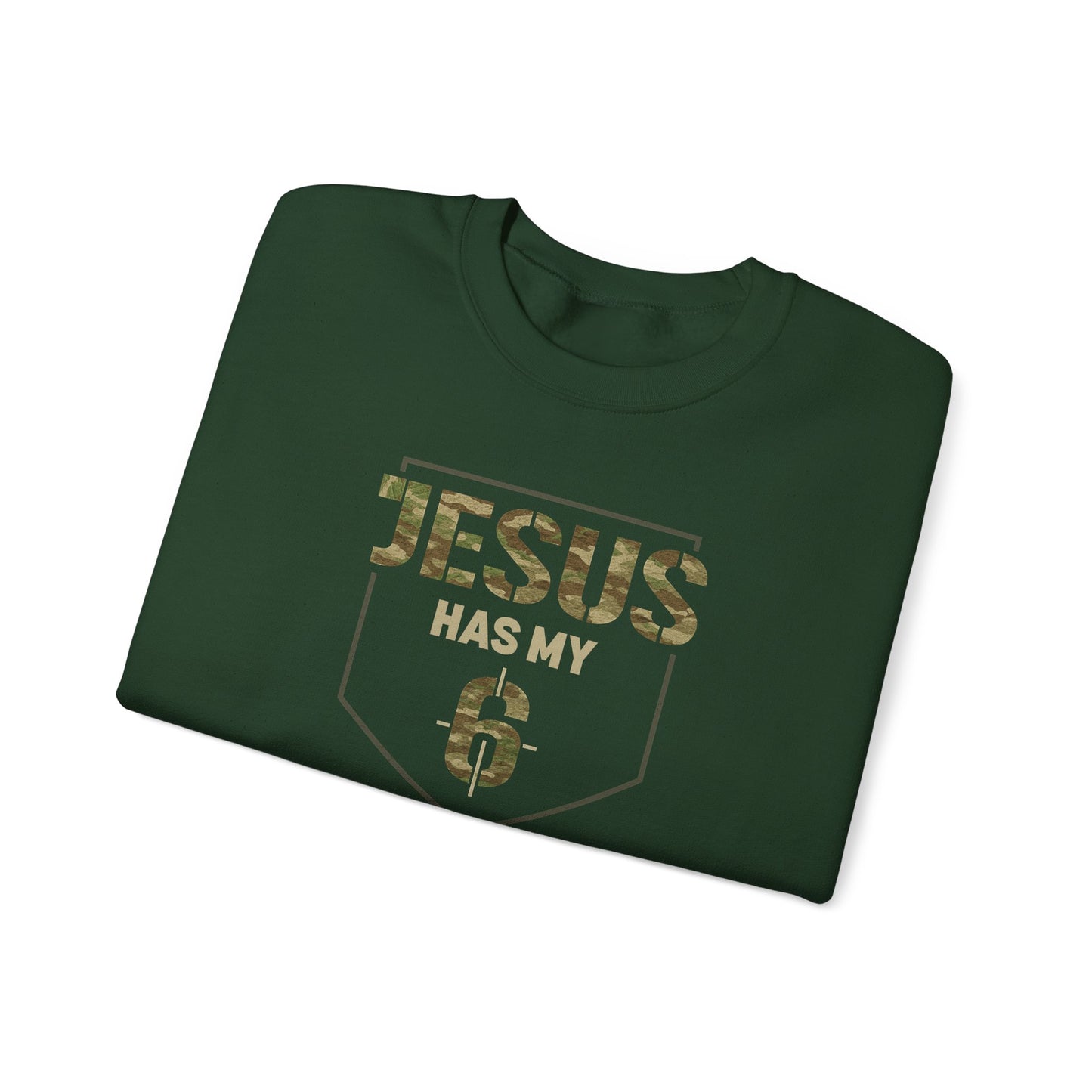 Jesus Has My 6 - Isaiah 54.17 verse Sweatshirt, No Weapon Formed against me shall prosper, Faith Lovers, Casual Religious Apparel, Perfect for Gifts
