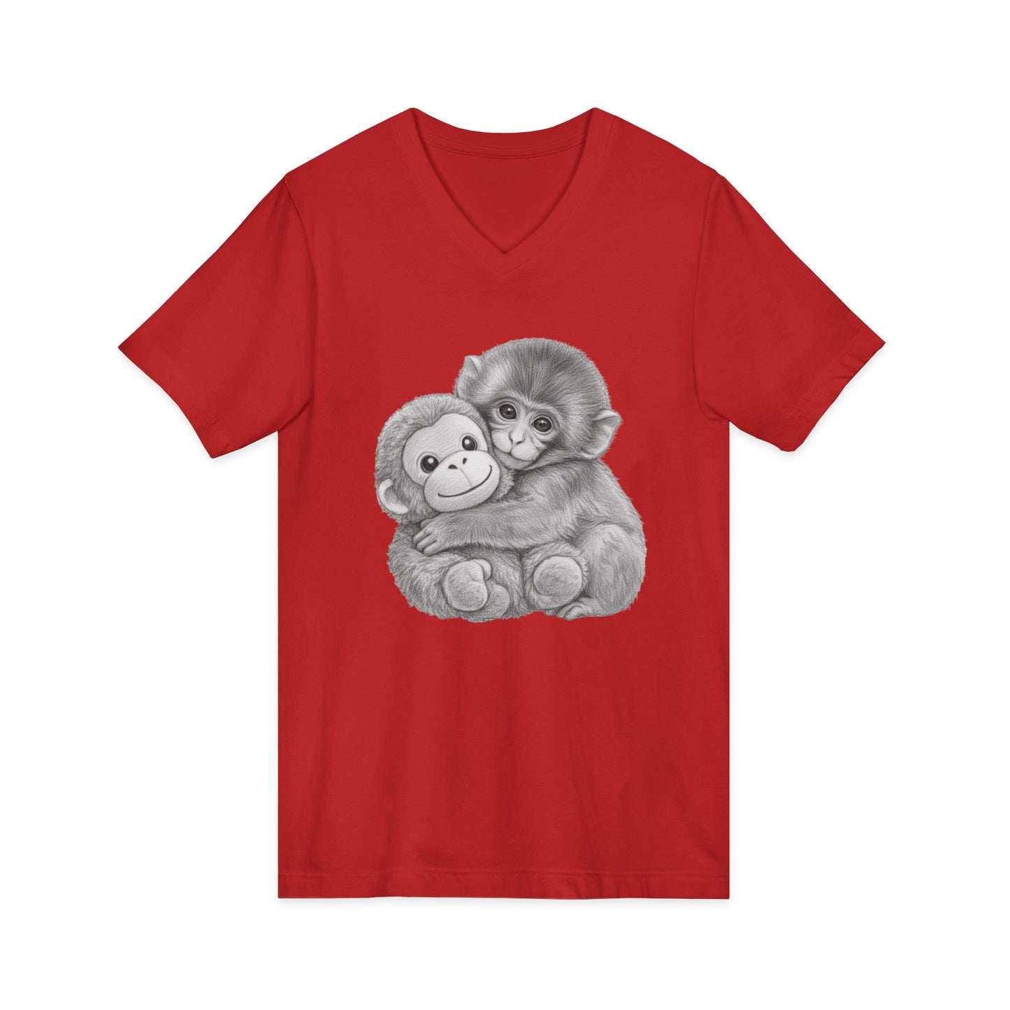 Monkey Punch V Neck Tee Shirt Soft aesthetic