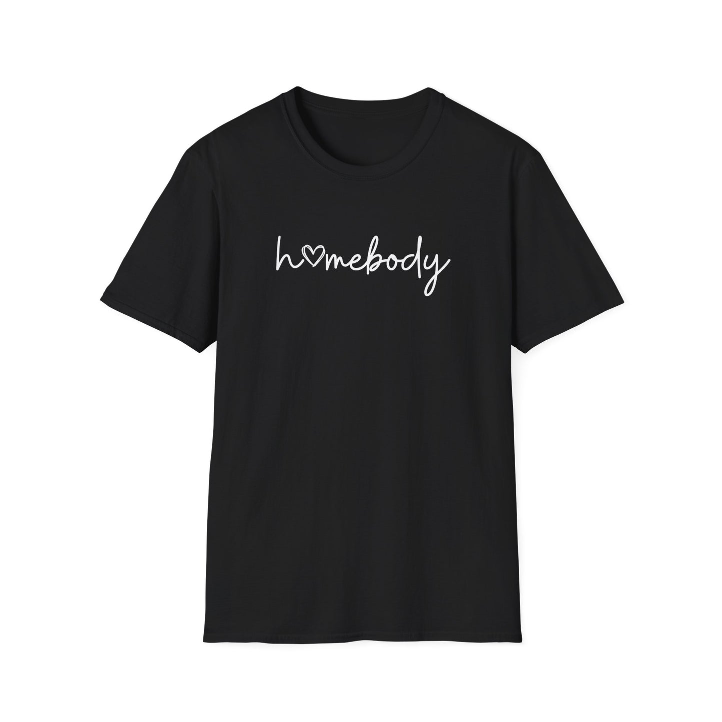 "Homebody" script tee—featuring a sweet heart detail that says it all