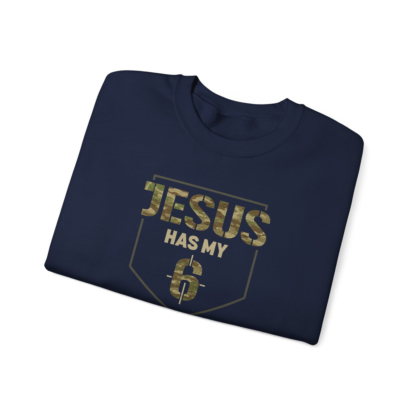 Jesus Has My 6 - Isaiah 54.17 verse Sweatshirt, No Weapon Formed against me shall prosper, Faith Lovers, Casual Religious Apparel, Perfect for Gifts