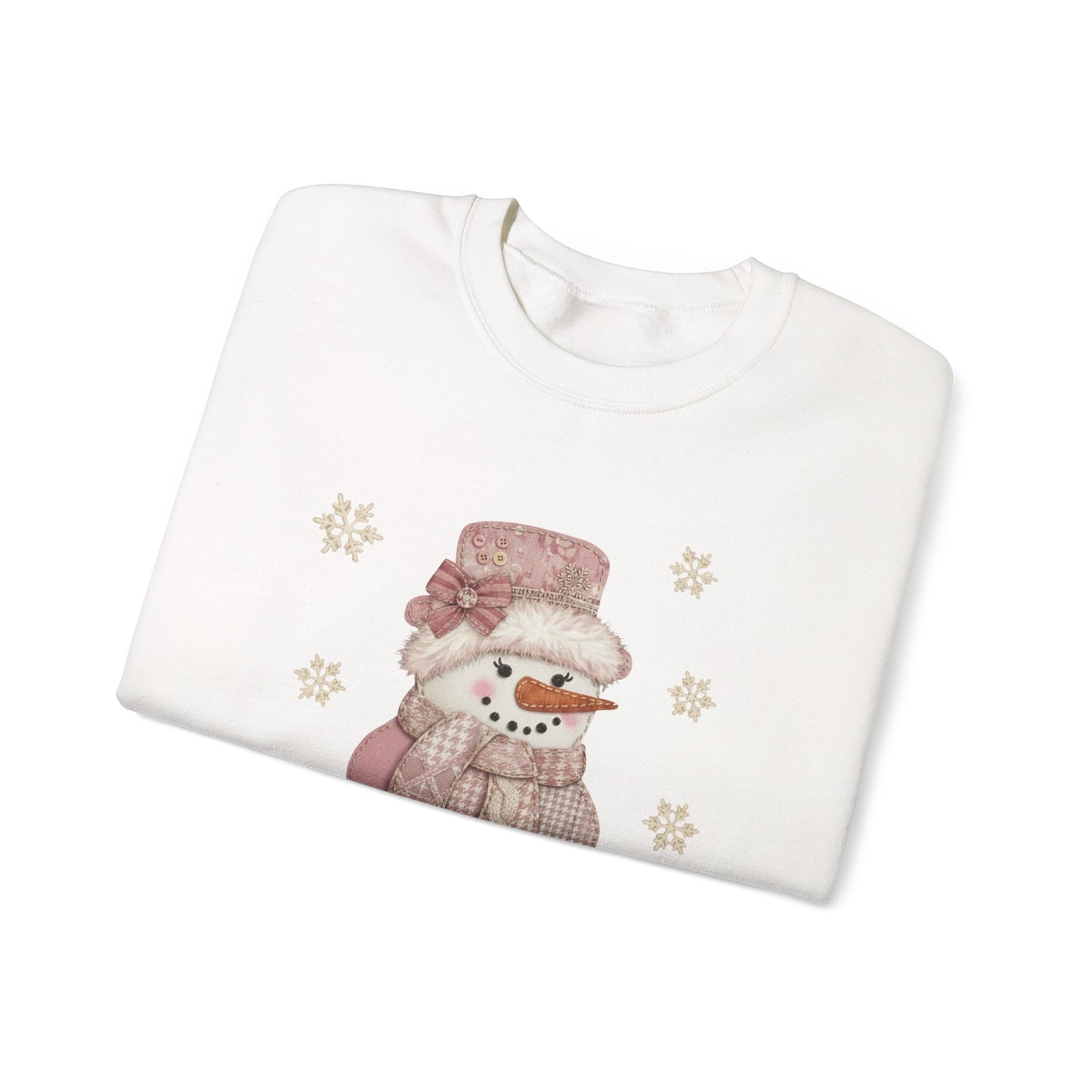 SNOWGIRL FAUX Patchwork Cozy Shirt | Winter Comfort, Holiday Gift, Crewneck, Cute Christmas Sweatshirt