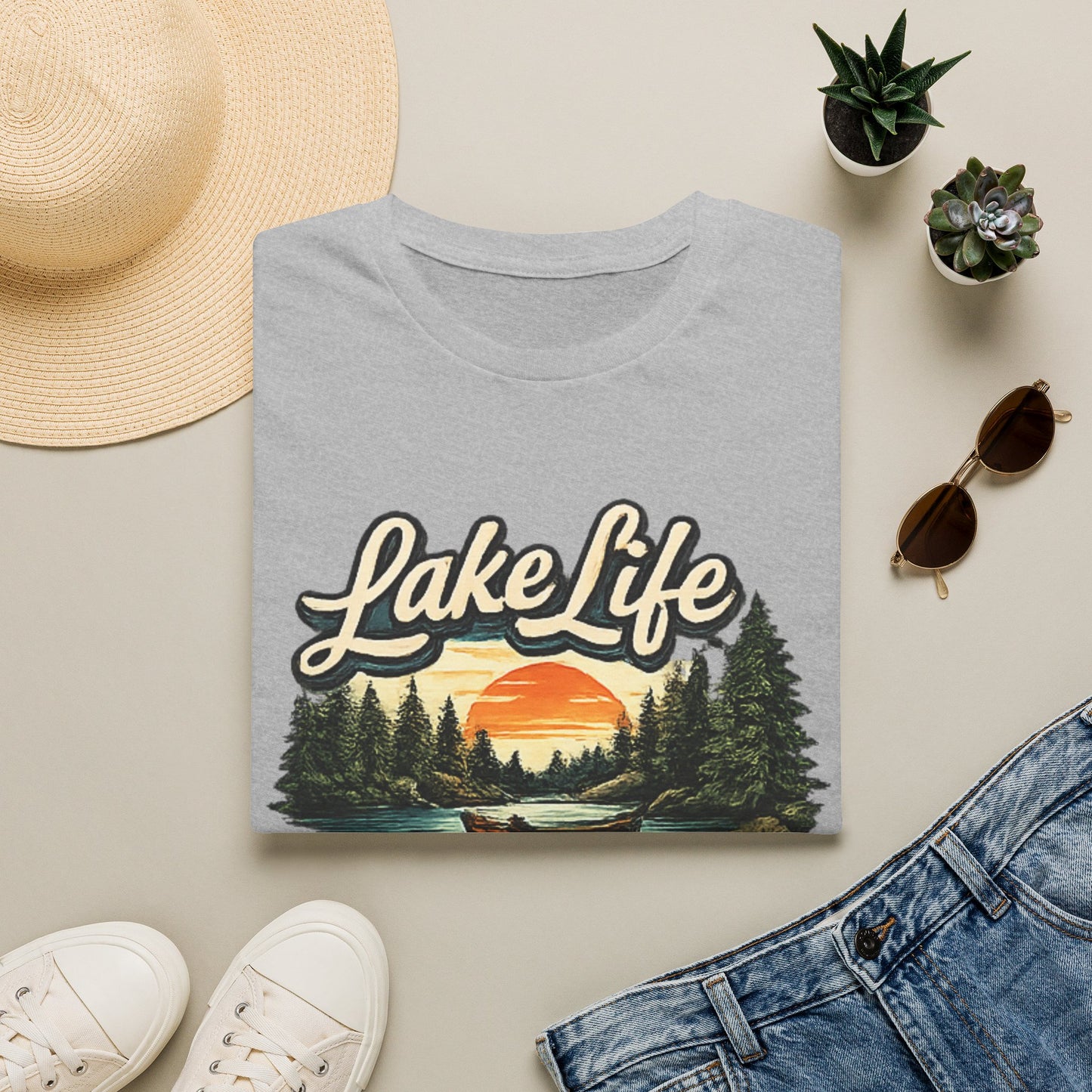 Michigan Lake Life Vintage T-Shirt — Distressed Comfort Tee