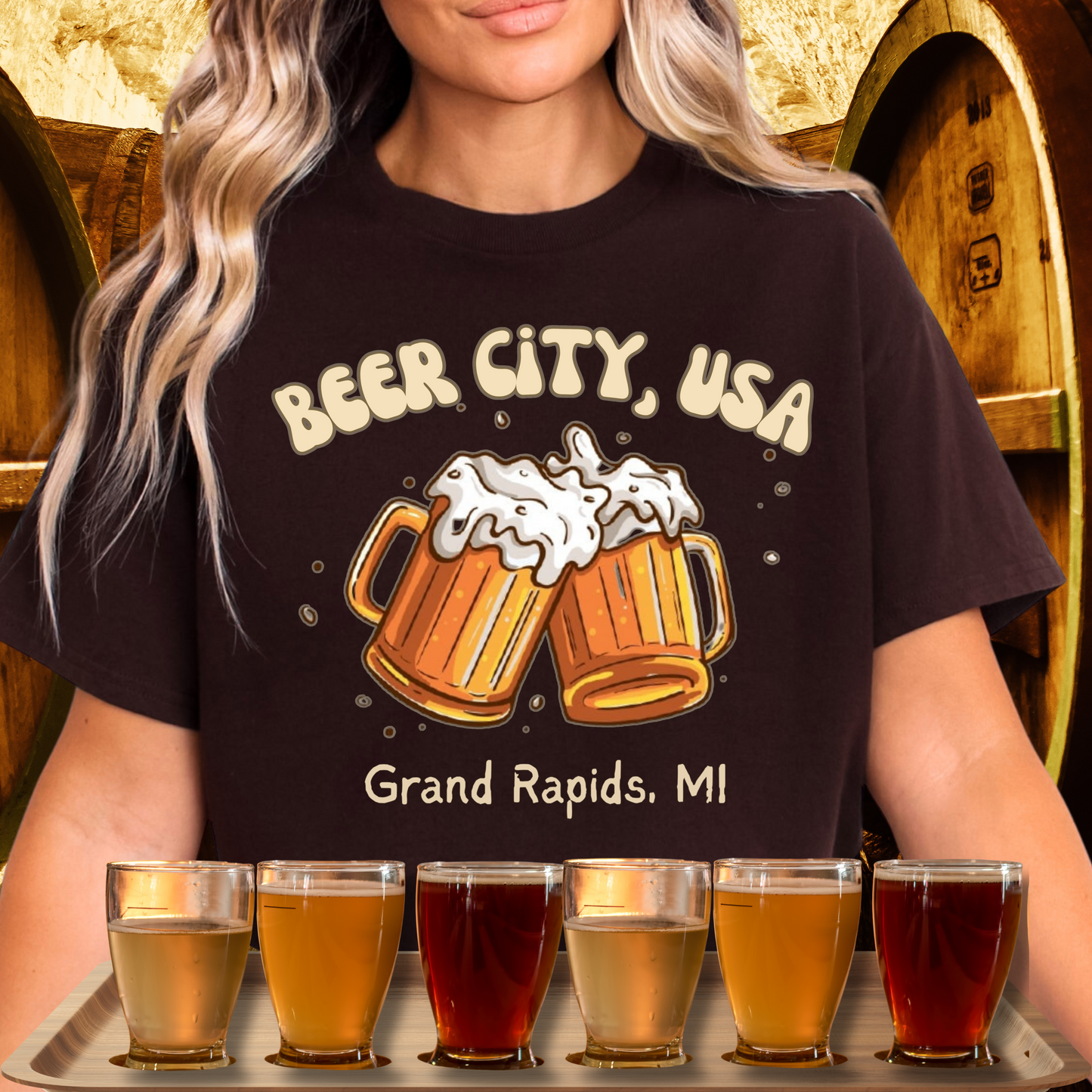 Michigan Craft Beer T-Shirt, Grand Rapids, MI, Beer City USA shirt Celebrate Beer Craft