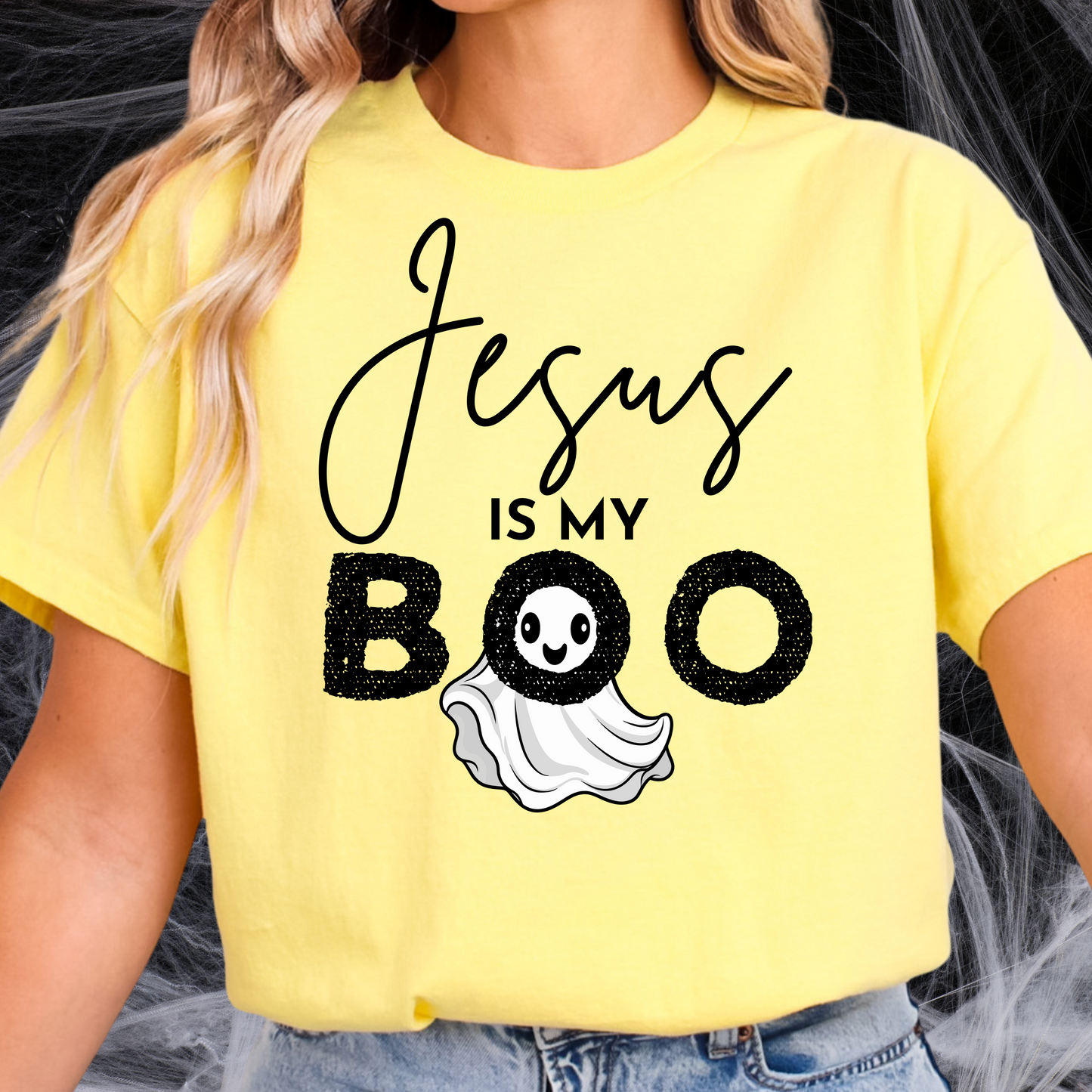 Jesus is My Boo Halloween T-Shirt, Funny Ghost Tee, Spooky Season Apparel, Fall Fashion, Halloween Gift Idea