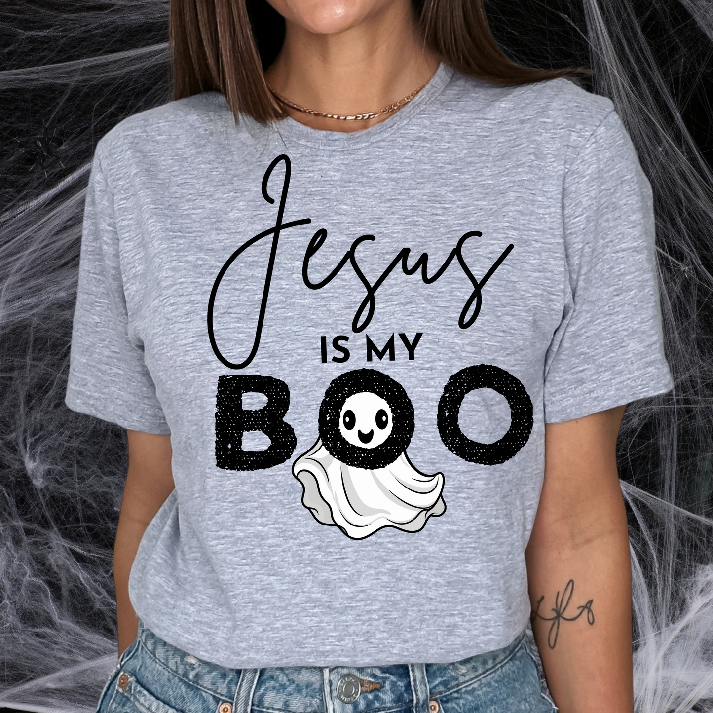 Jesus is My Boo Halloween T-Shirt, Funny Ghost Tee, Spooky Season Apparel, Fall Fashion, Halloween Gift Idea