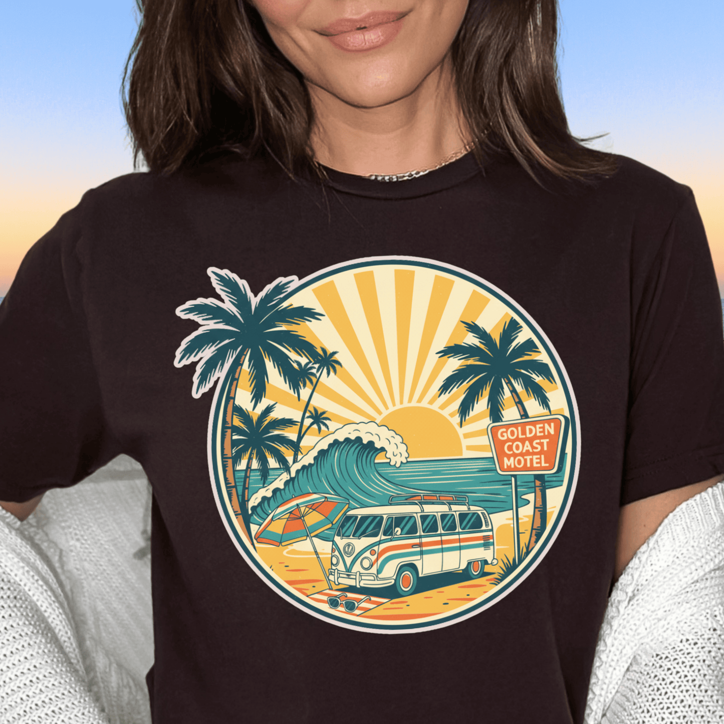 Vintage Beach Vibes T-Shirt, Summer Tee, Vacation Style, Surfing Shirt, Beach Lover Gift, Travel Apparel