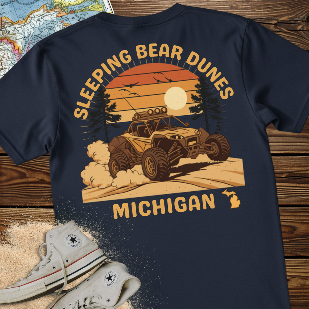 Sleeping Bear Dunes Dune Buggy Shirt • Michigan Sand Dunes Tee • Retro Off‑Road MI Adventure Shirt • Silver Lake Dunes Vacation Comfort Colors