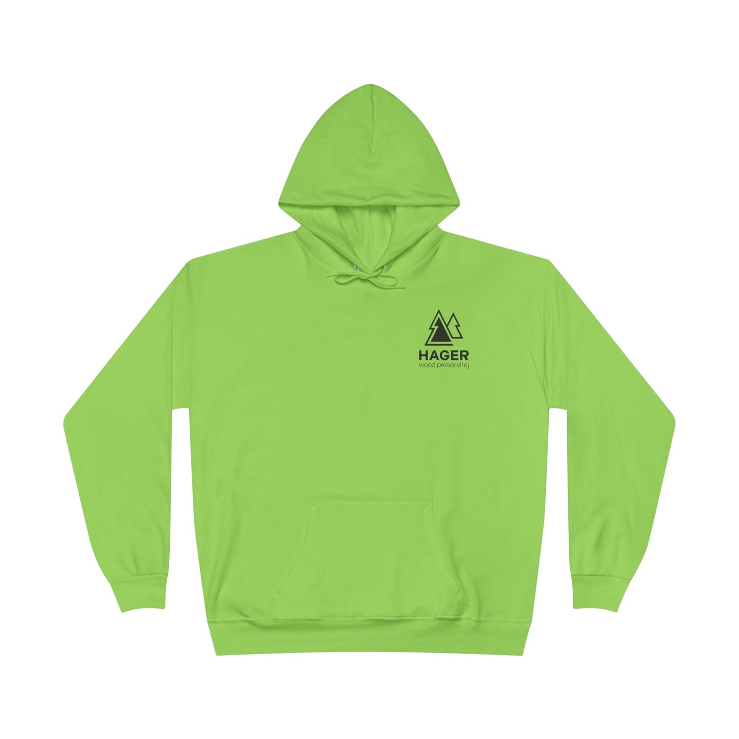 Hager Wood Preserving Logo Hoodie — Orange Workwear Pullover