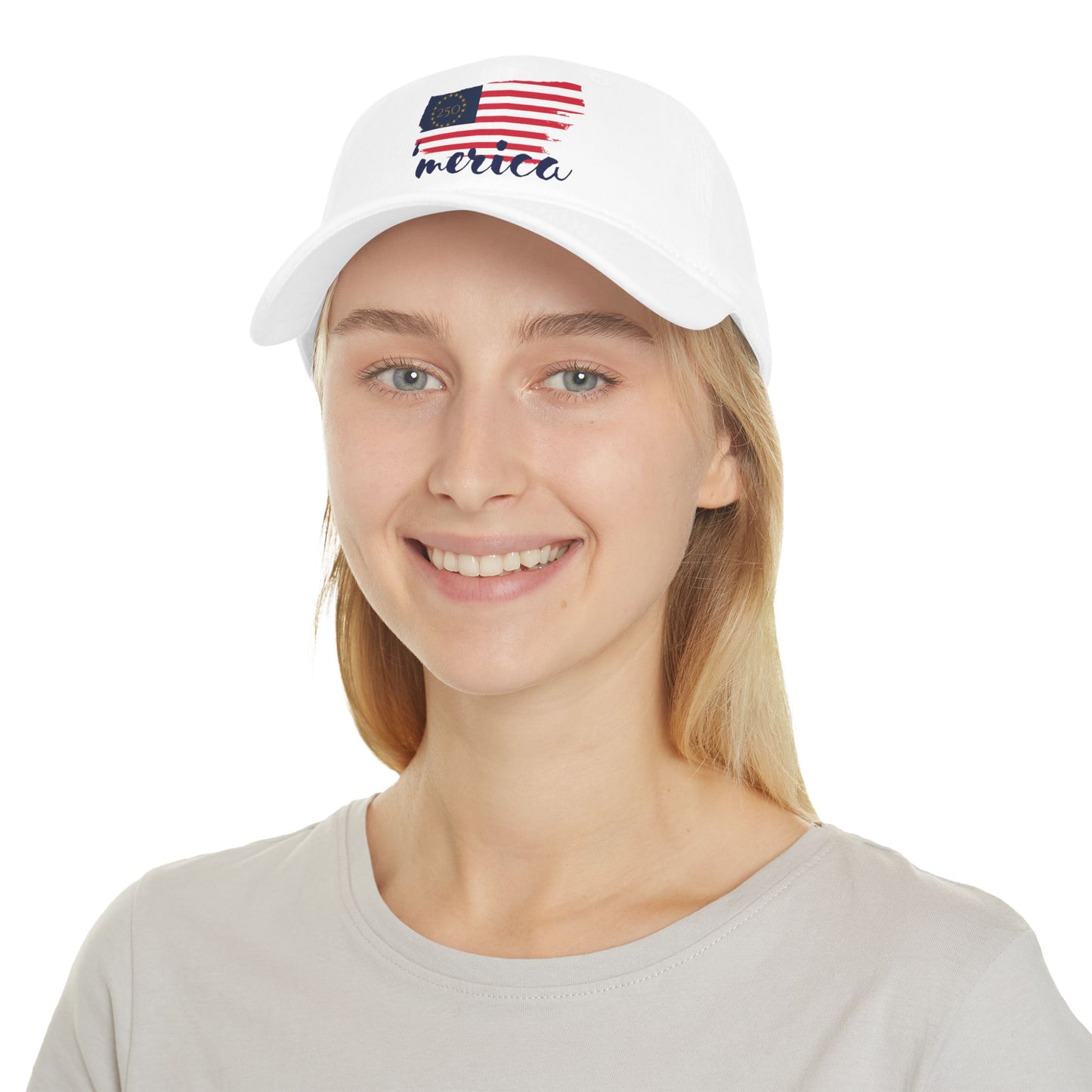'Merica Rustic Flag Baseball Cap — 250 Year Patriotic Americana Hat