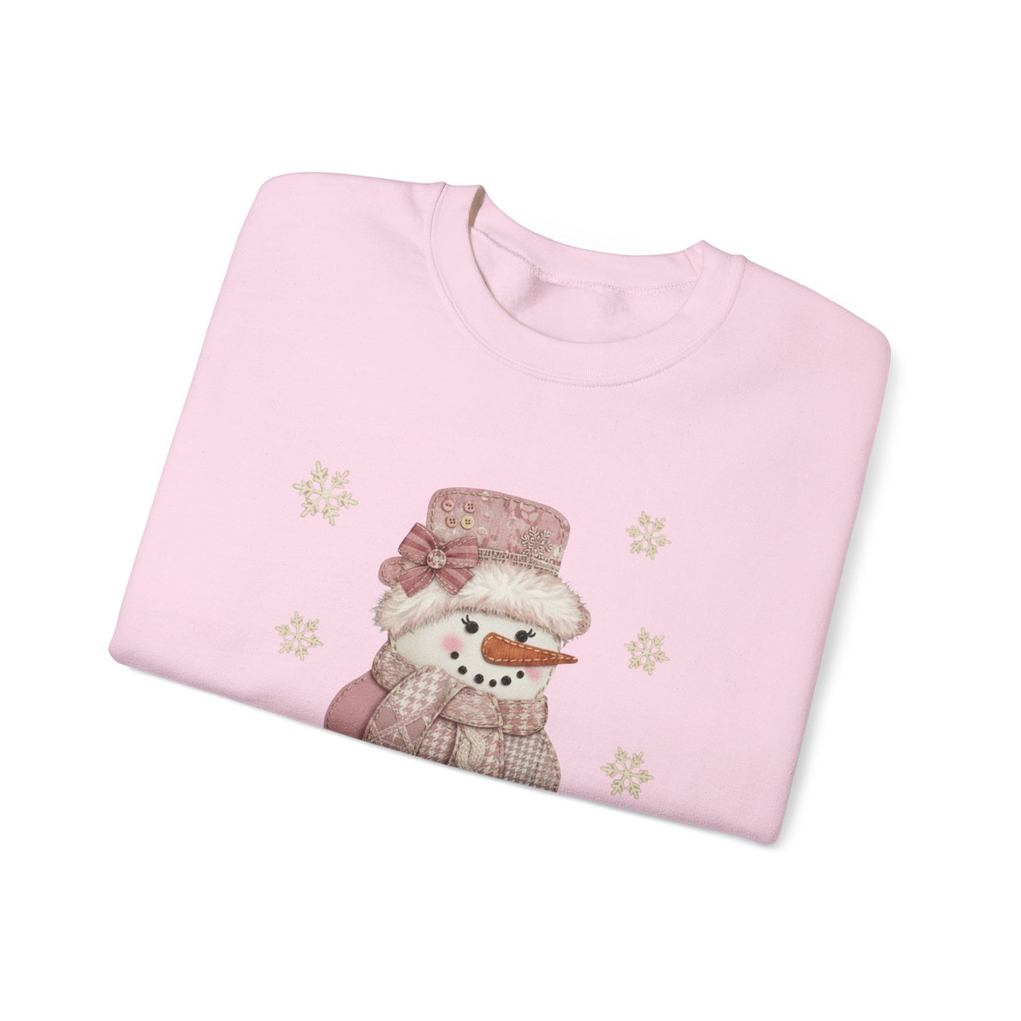 SNOWGIRL FAUX Patchwork Cozy Shirt | Winter Comfort, Holiday Gift, Crewneck, Cute Christmas Sweatshirt