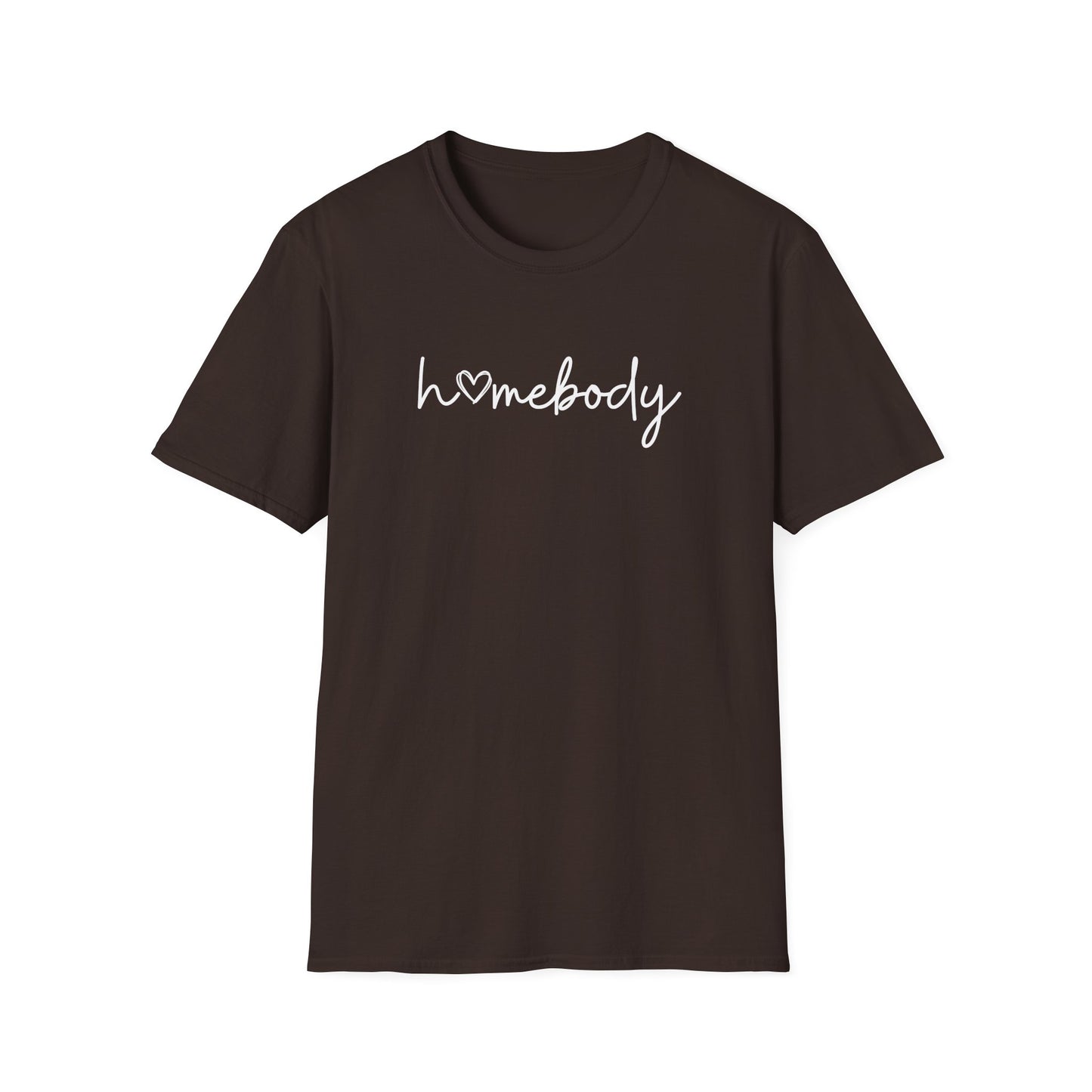 "Homebody" script tee—featuring a sweet heart detail that says it all