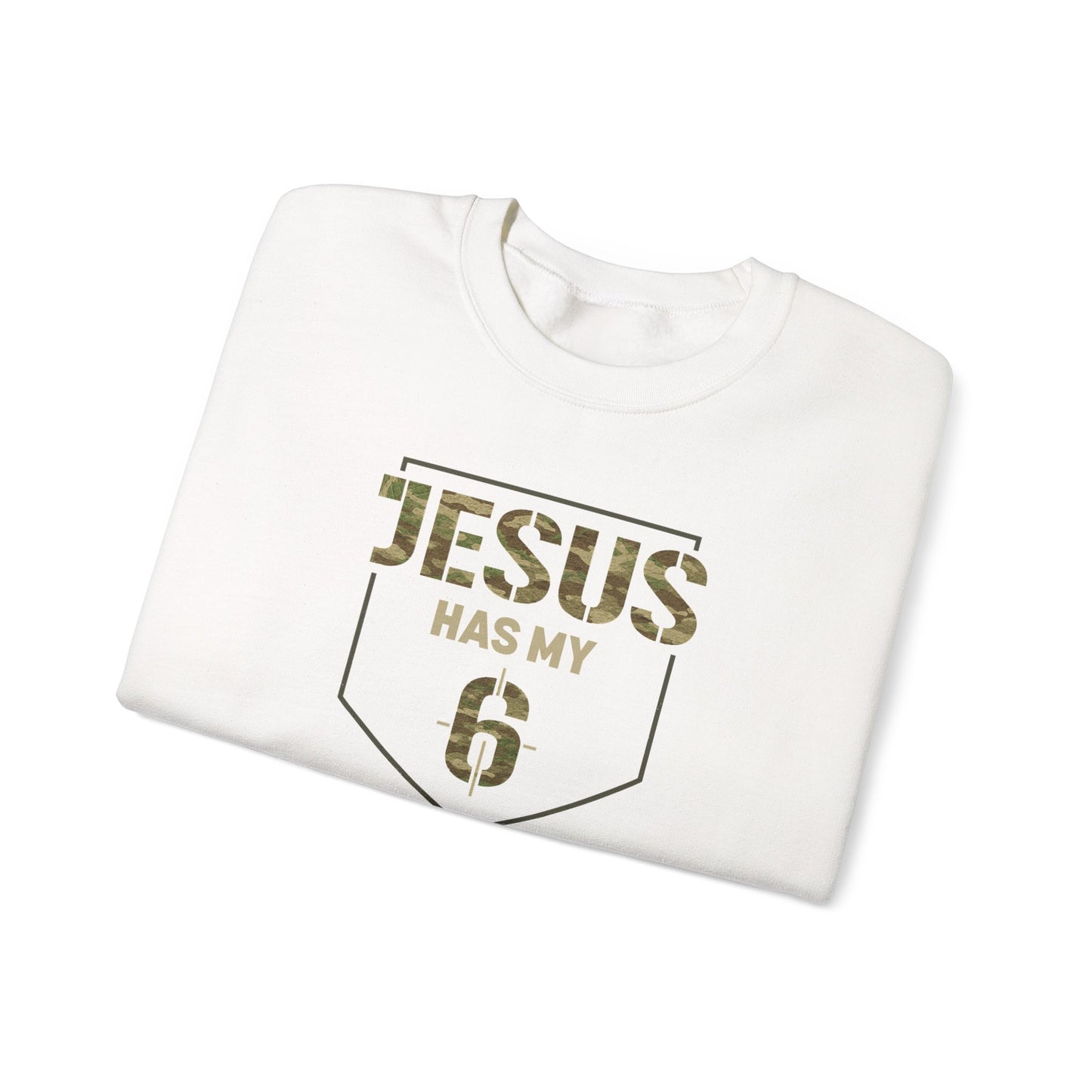 Jesus Has My 6 - Isaiah 54.17 verse Sweatshirt, No Weapon Formed against me shall prosper, Faith Lovers, Casual Religious Apparel, Perfect for Gifts