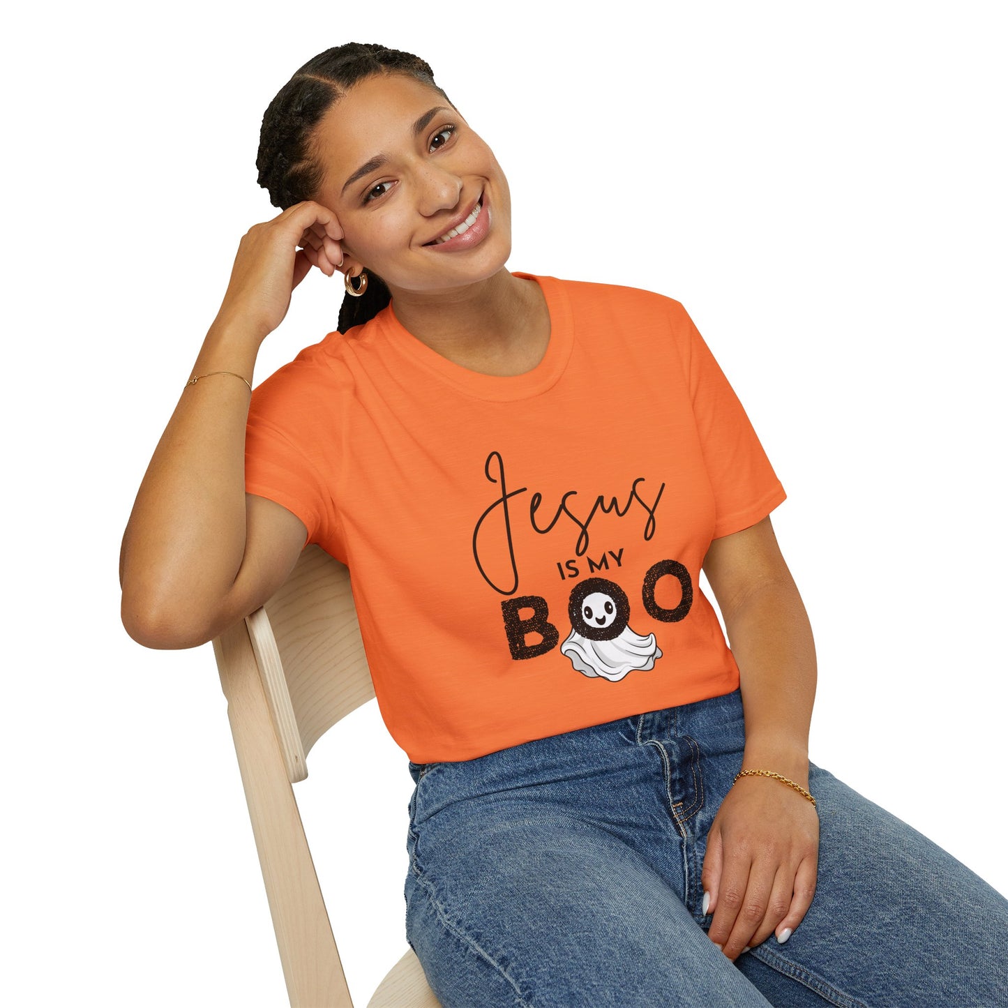 Jesus is My Boo Halloween T-Shirt, Funny Ghost Tee, Spooky Season Apparel, Fall Fashion, Halloween Gift Idea