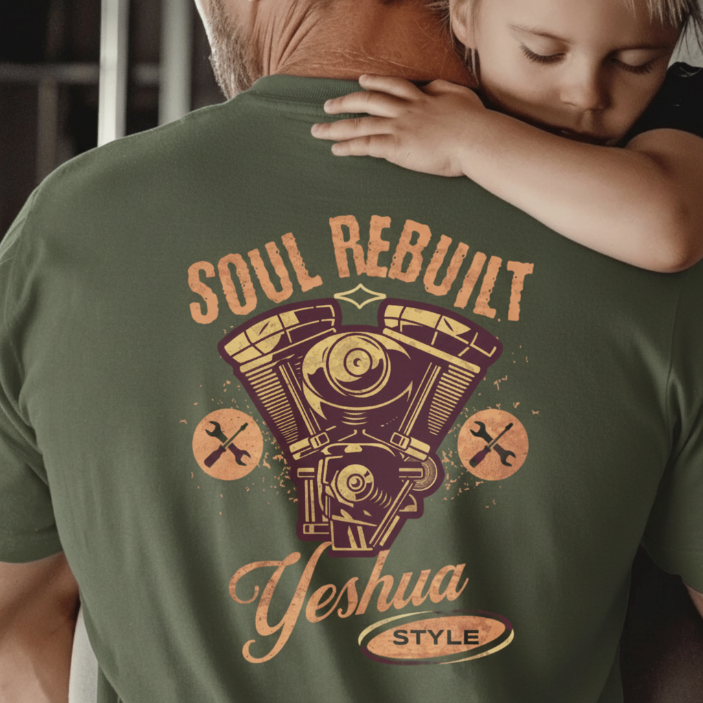 Soul Rebuilt - Vintage Style T-Shirt, Graphic Tee, Faith-Based Shirt, Casual Wear, Gift for Him/Her