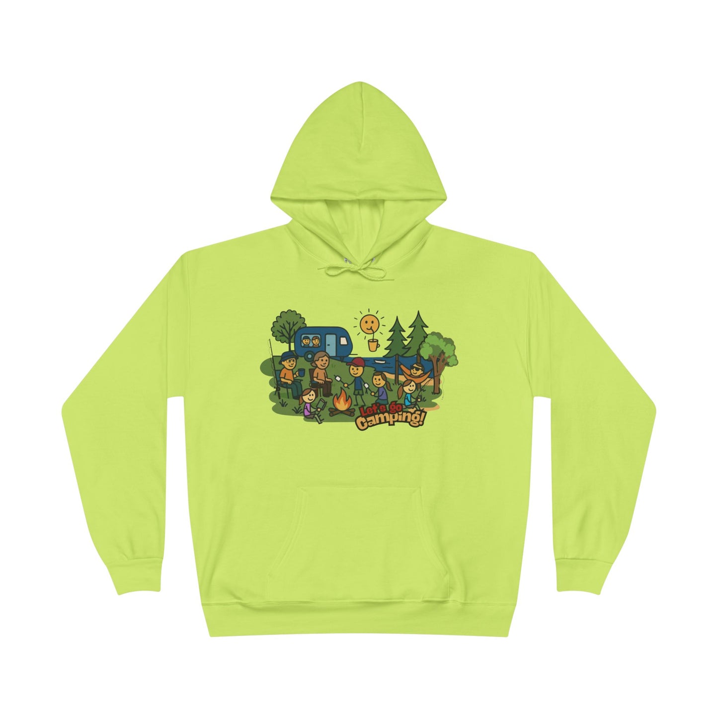 Camping Crew Hoodie — Cute Vintage Camper & Forest Graphic Pullover