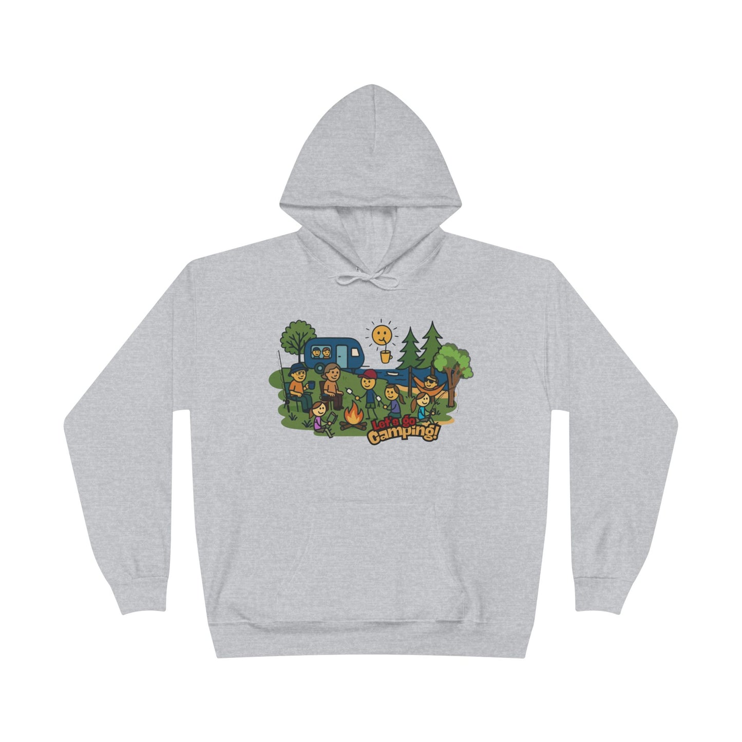 Camping Crew Hoodie — Cute Vintage Camper & Forest Graphic Pullover