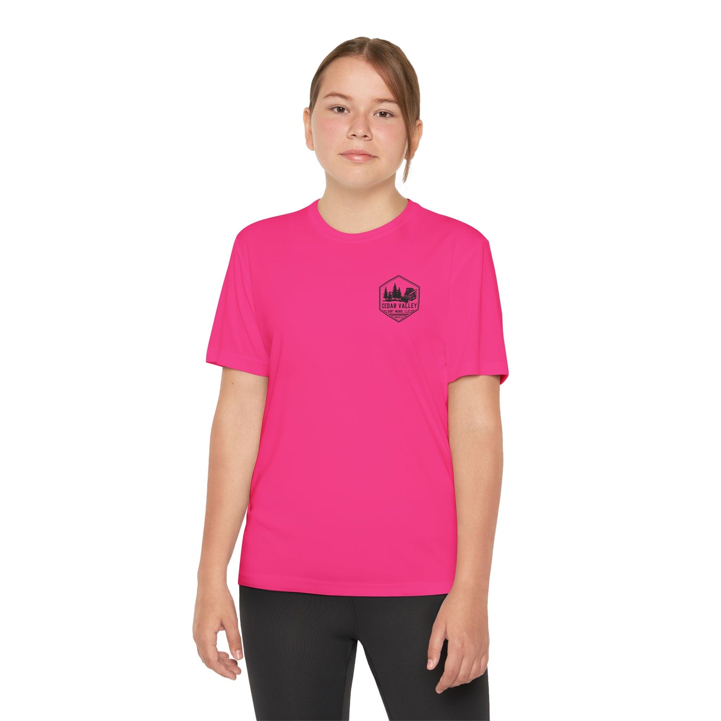 Dirt Worx neon yellow & pink Youth Competitor Tee