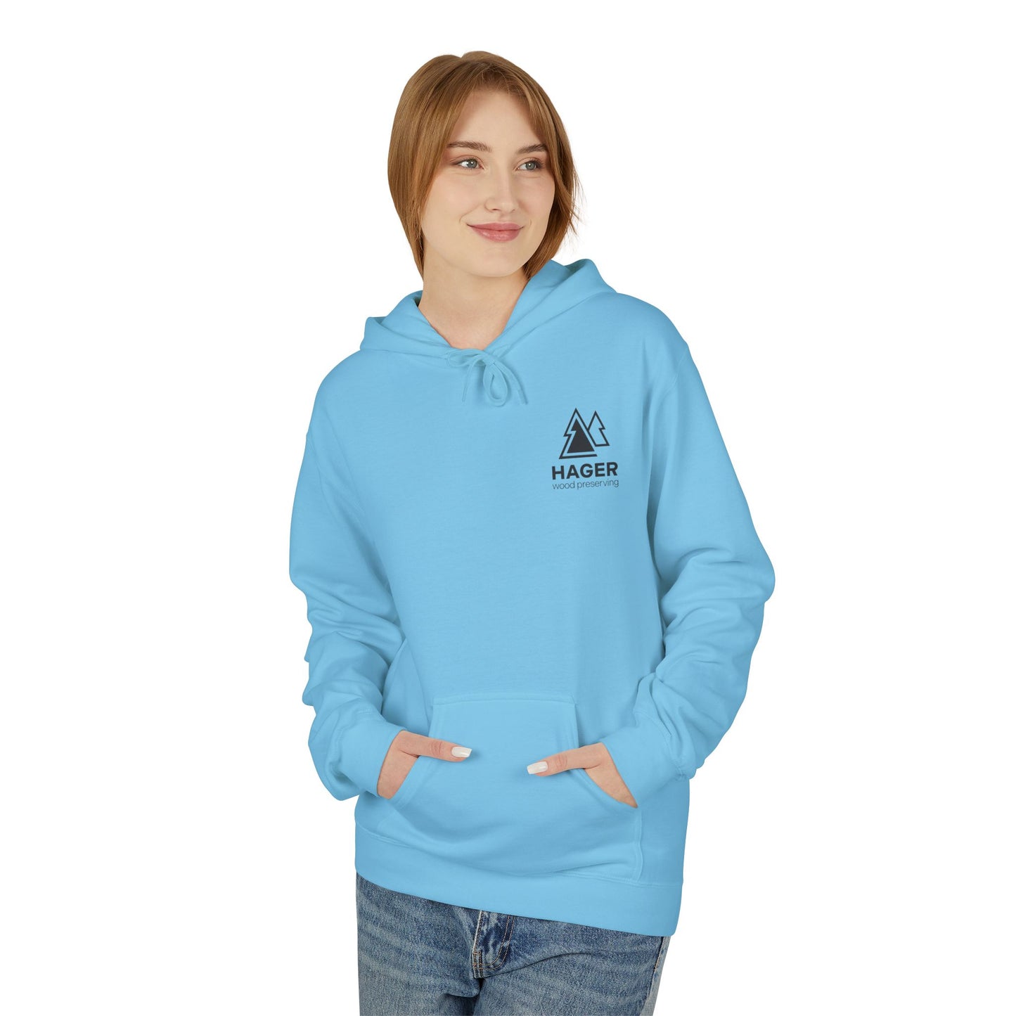 Hager Wood Preserving Hoodie — Logo Fleece Pullover