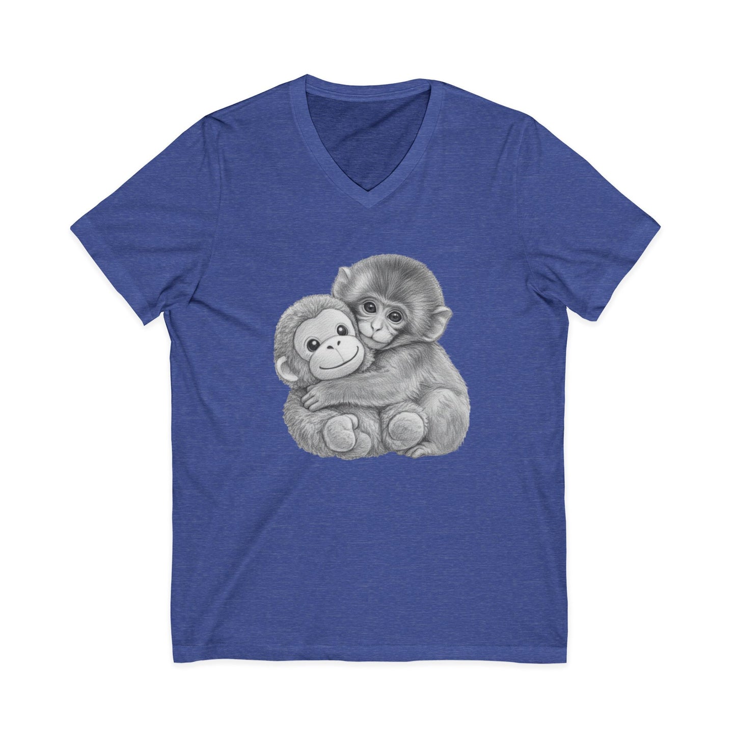 Monkey Punch V Neck Tee Shirt Soft aesthetic