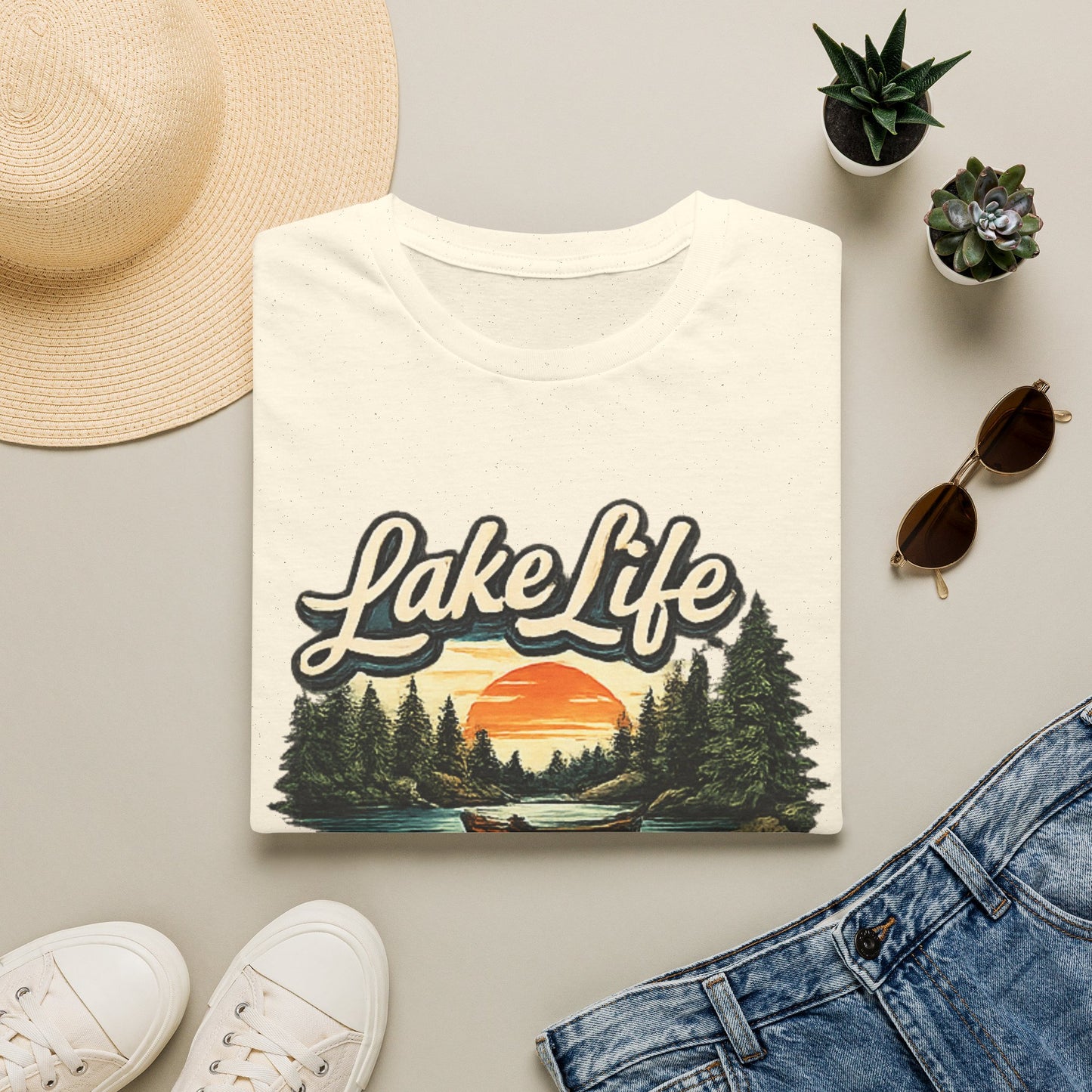 Michigan Lake Life Vintage T-Shirt — Distressed Comfort Tee