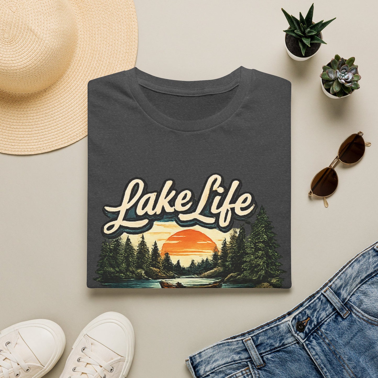 Michigan Lake Life Vintage T-Shirt — Distressed Comfort Tee