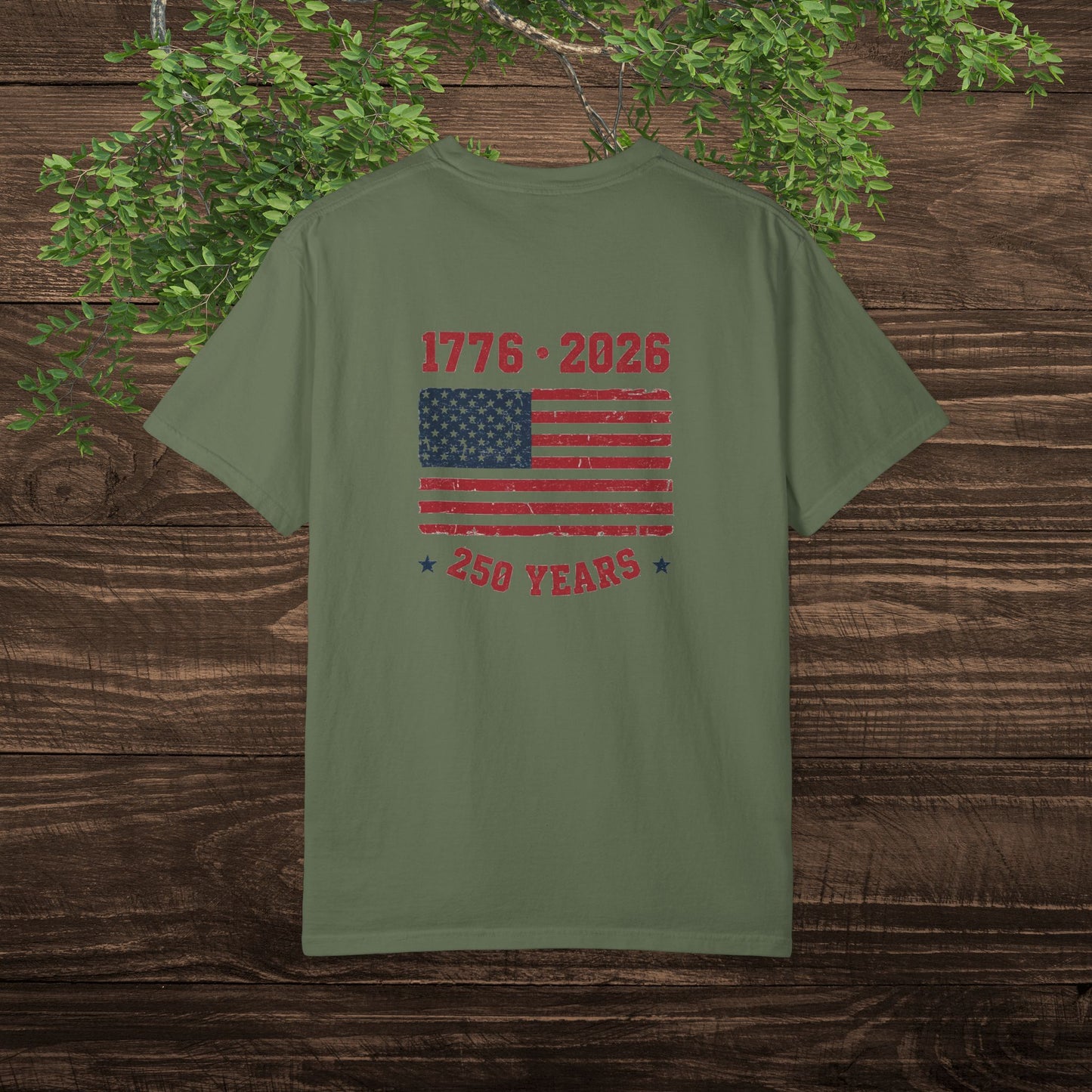 1776 • 2026 — 250 Years of the Bold & Free American Flag Tee