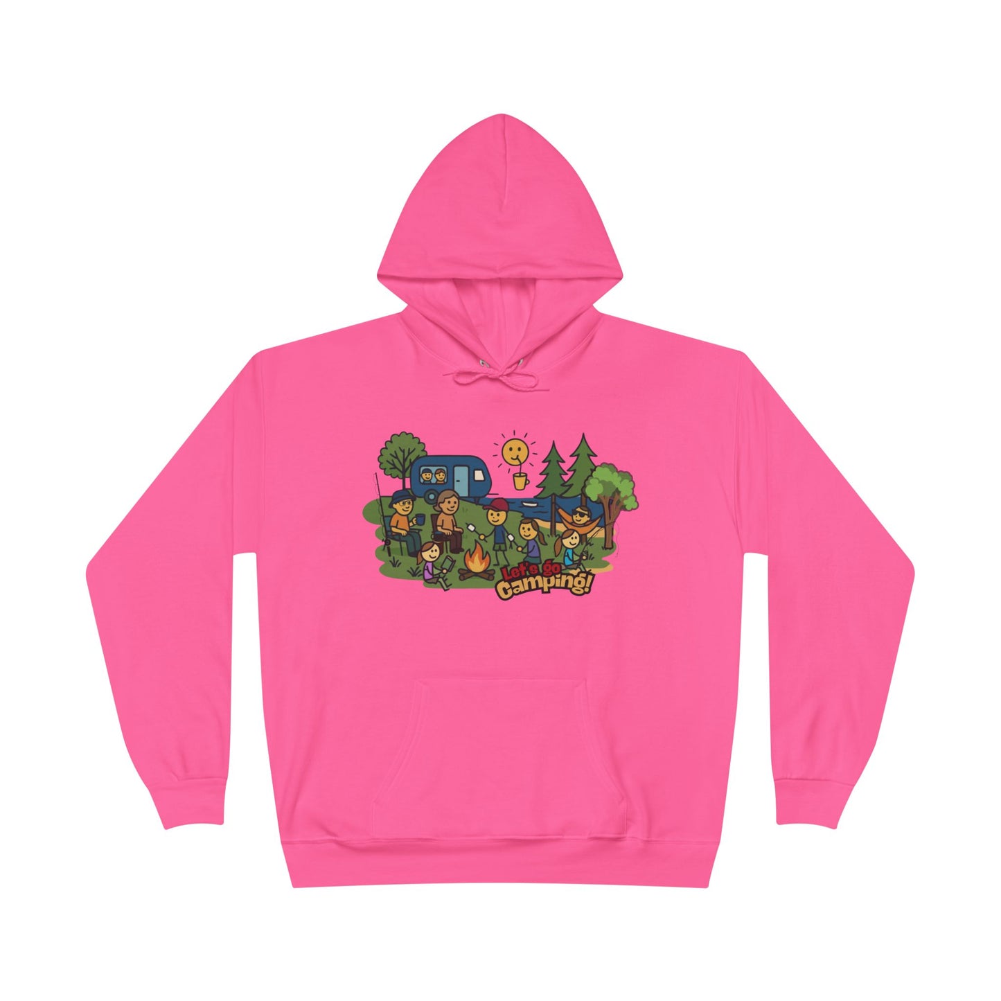Camping Crew Hoodie — Cute Vintage Camper & Forest Graphic Pullover