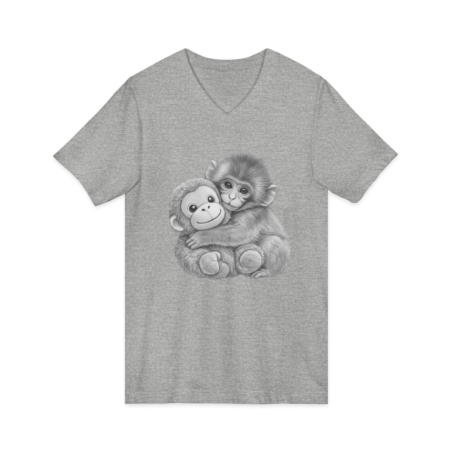 Monkey Punch V Neck Tee Shirt Soft aesthetic