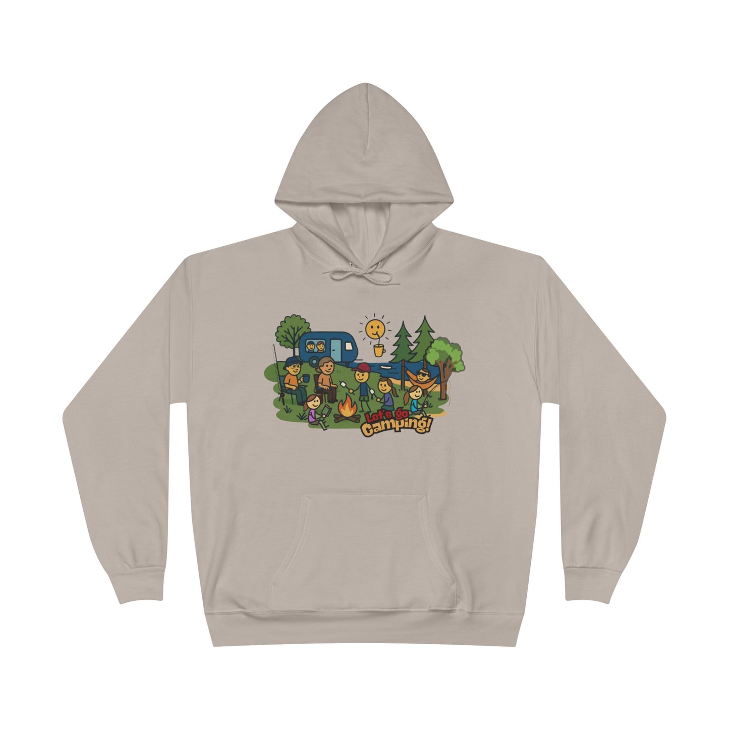 Camping Crew Hoodie — Cute Vintage Camper & Forest Graphic Pullover