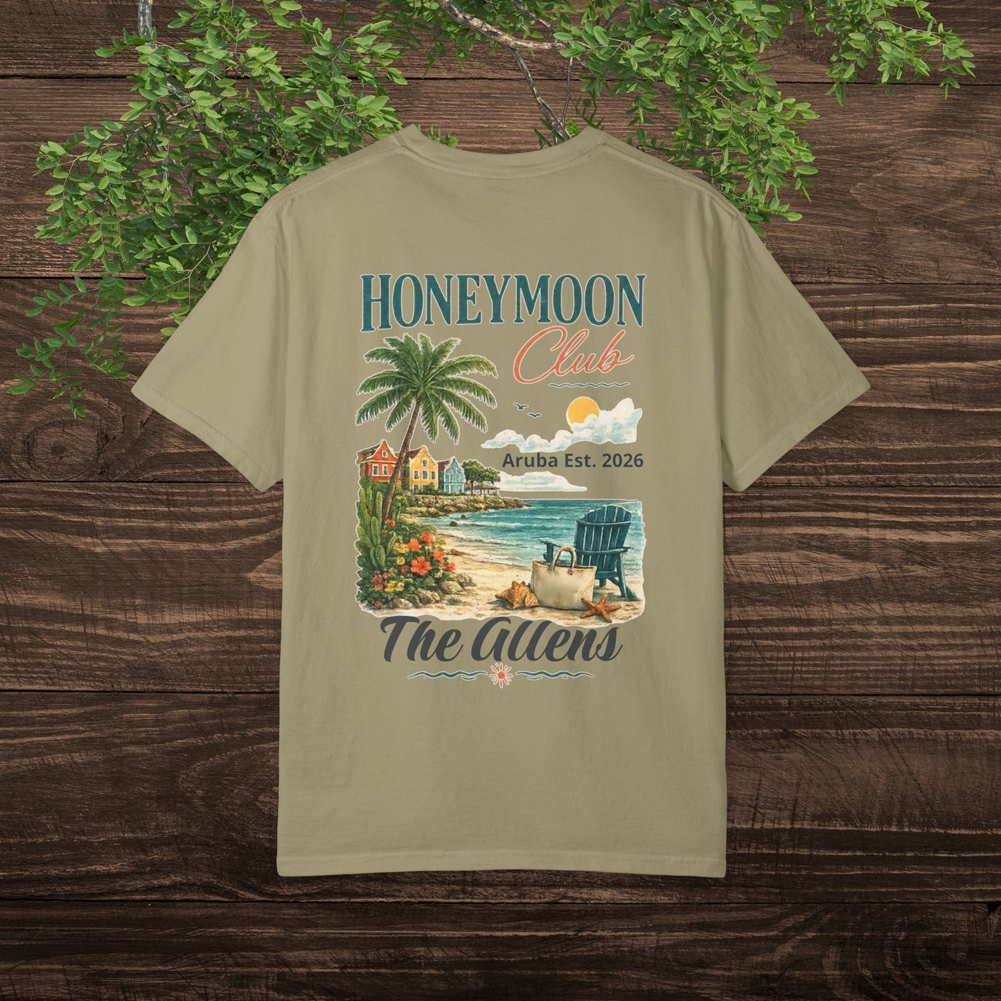 Custom Honeymoon T-Shirt | Couples name and Honeymoon date personalized Tee