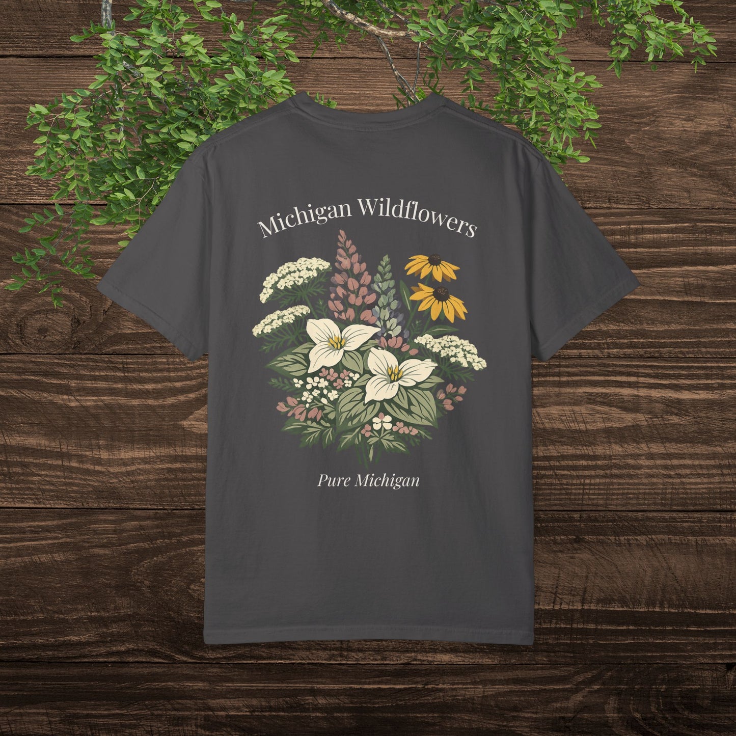 Michigan Wildflower Bouquet T-Shirt — Pure Michigan Floral Tee for Nature Lovers