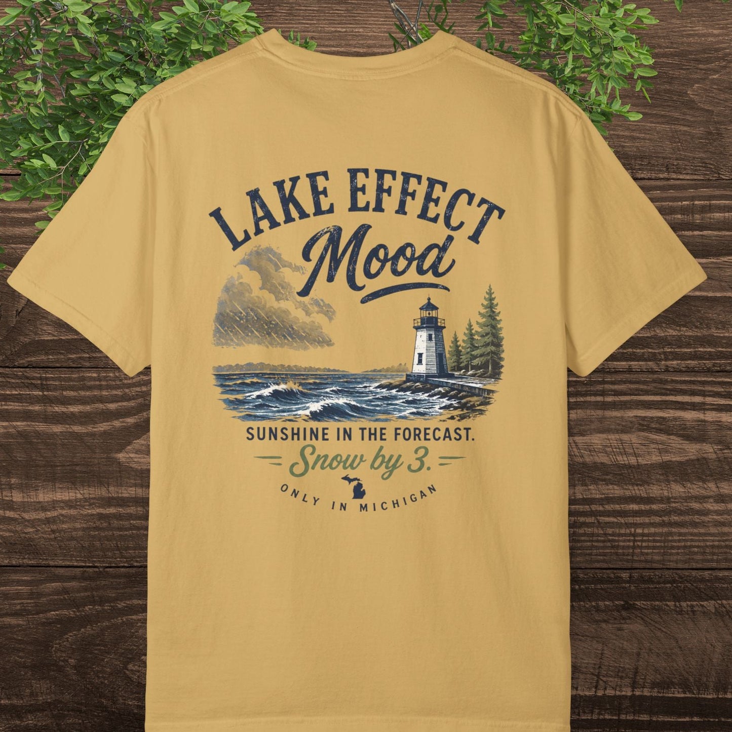 Lake Effect Michigan T-Shirt — Sarcastic Moody Tee for Great Lakes Fans
