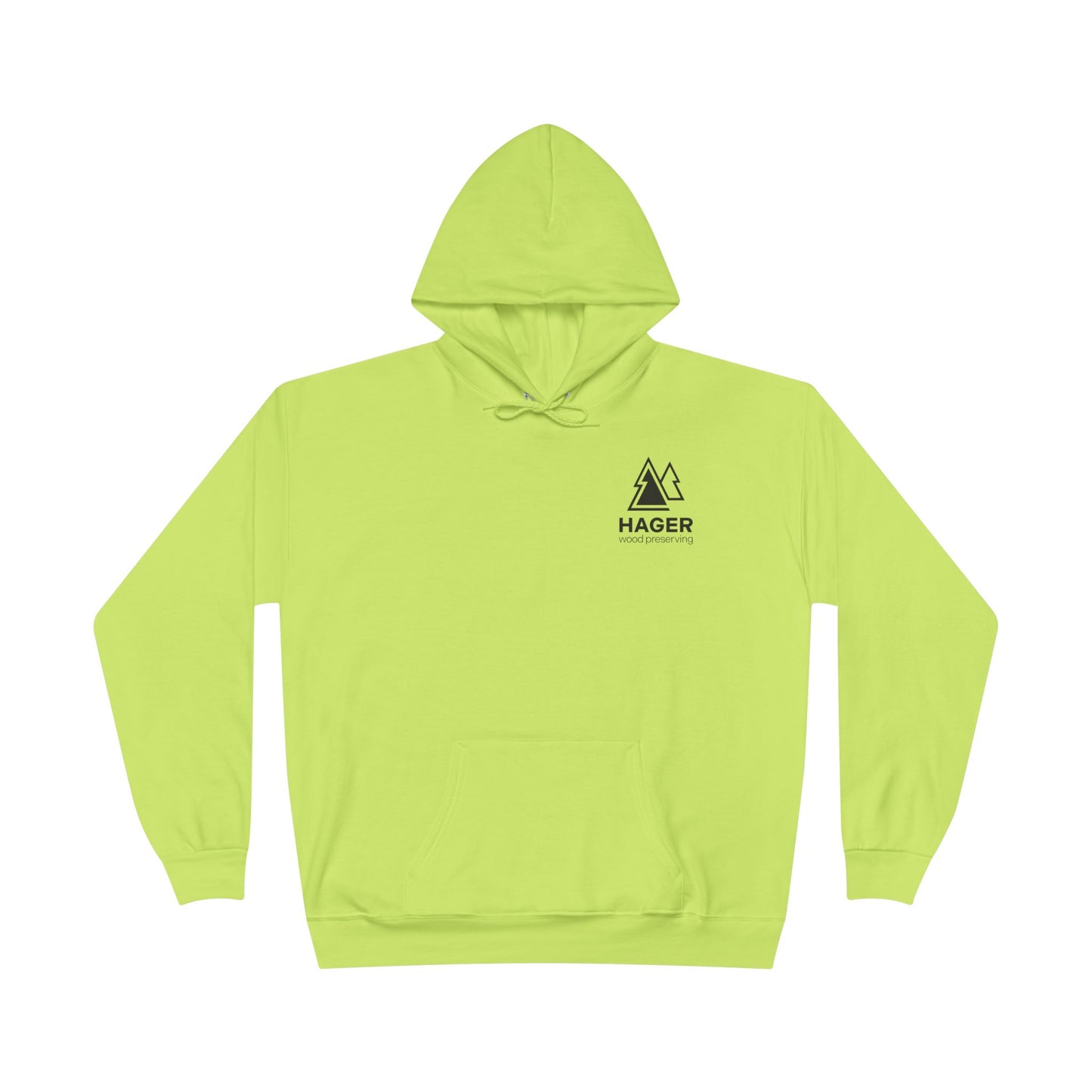 Hager Wood Preserving Logo Hoodie — Orange Workwear Pullover