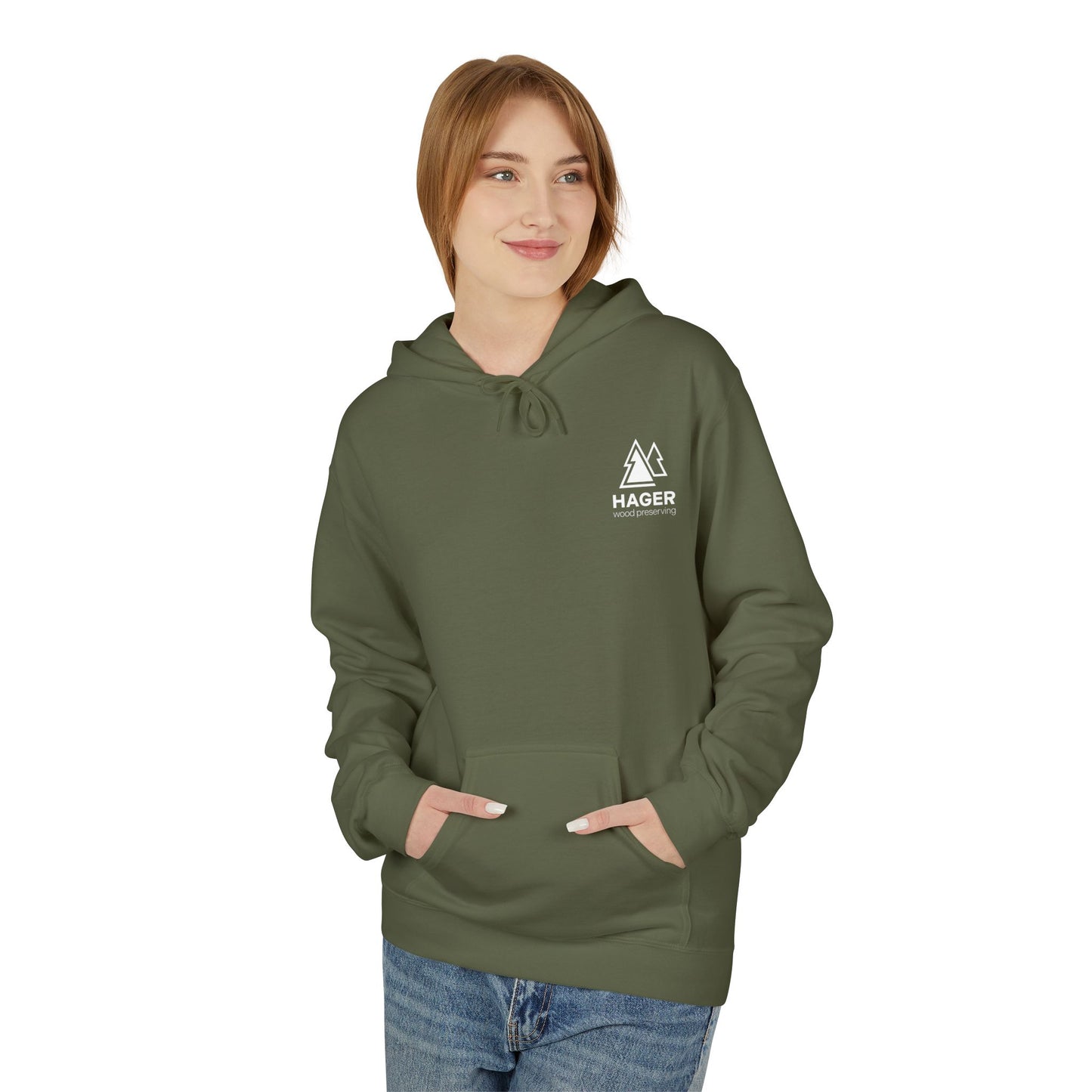 Hager Wood Preserving Hoodie — Logo Fleece Pullover