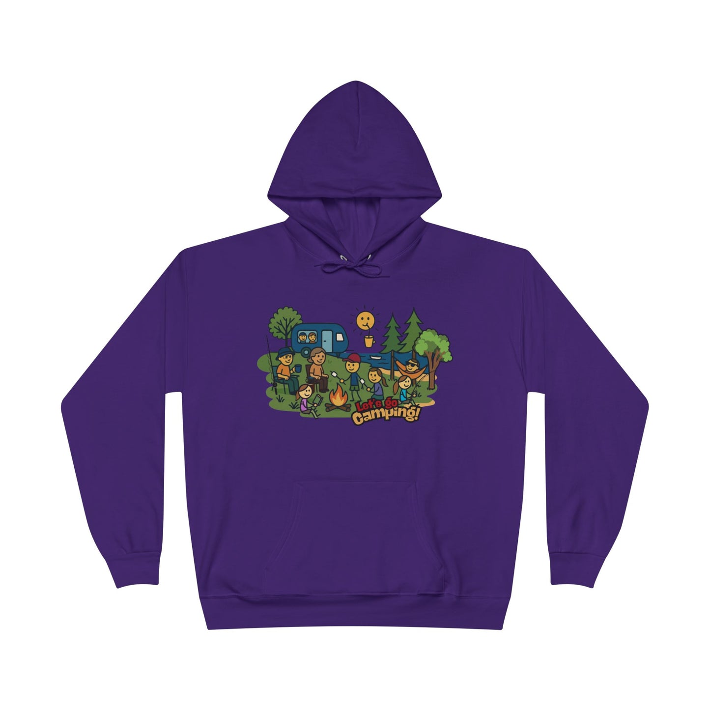 Camping Crew Hoodie — Cute Vintage Camper & Forest Graphic Pullover