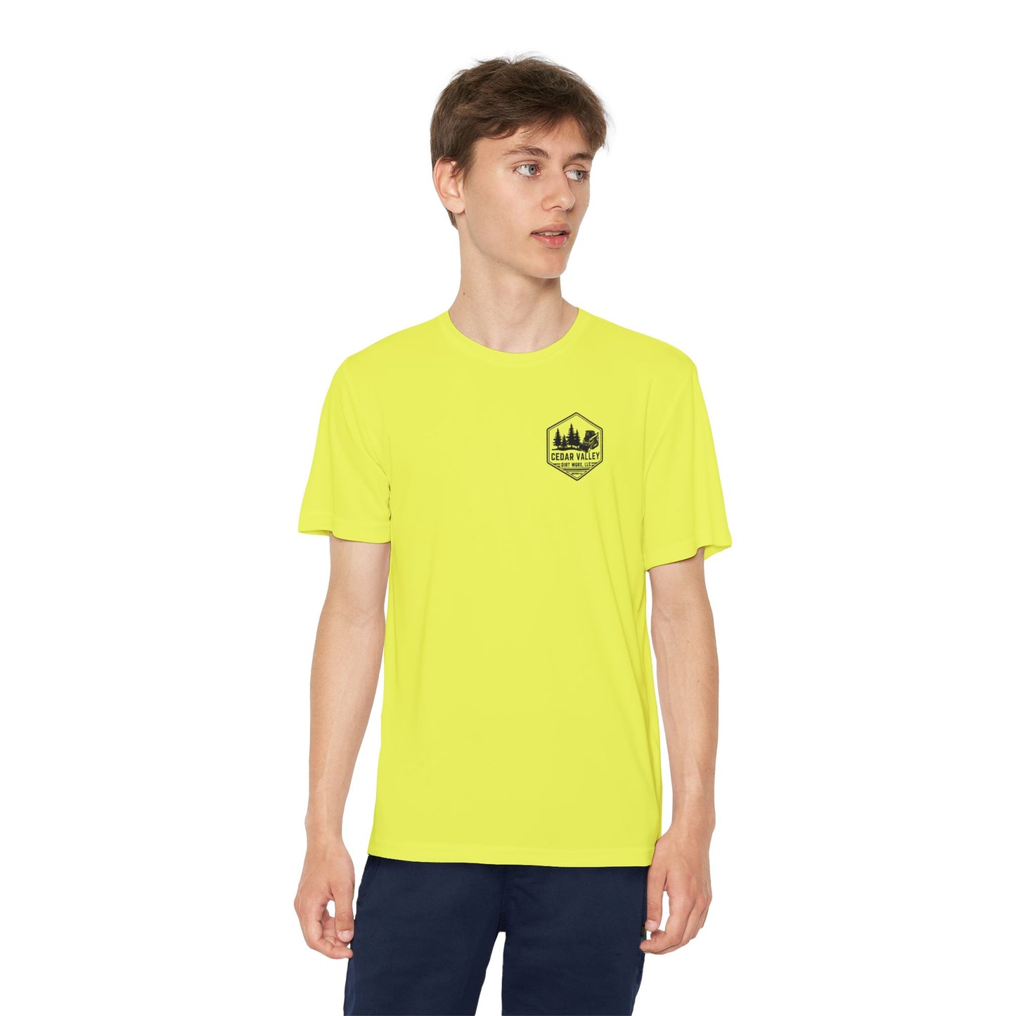 Dirt Worx neon yellow & pink Youth Competitor Tee