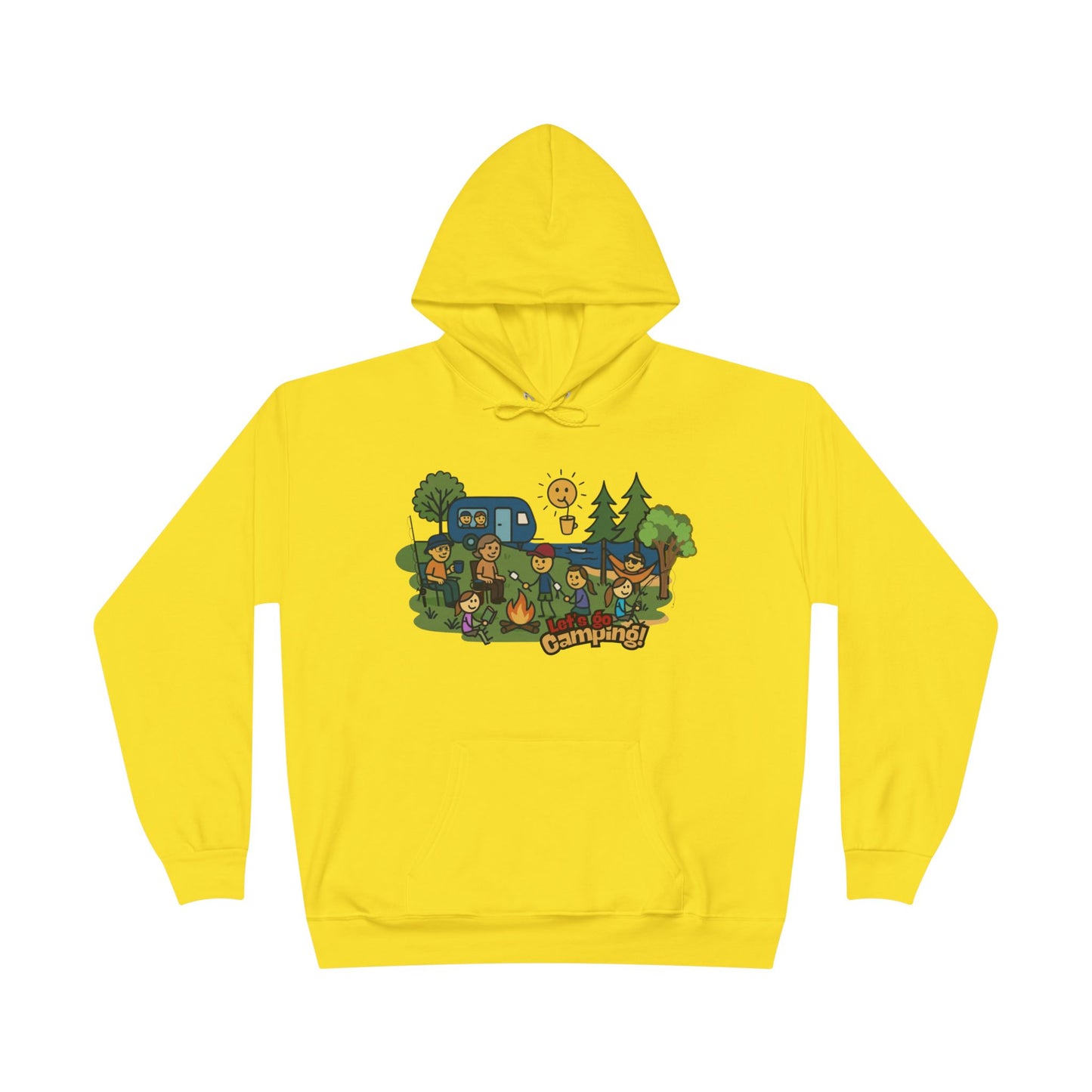 Camping Crew Hoodie — Cute Vintage Camper & Forest Graphic Pullover