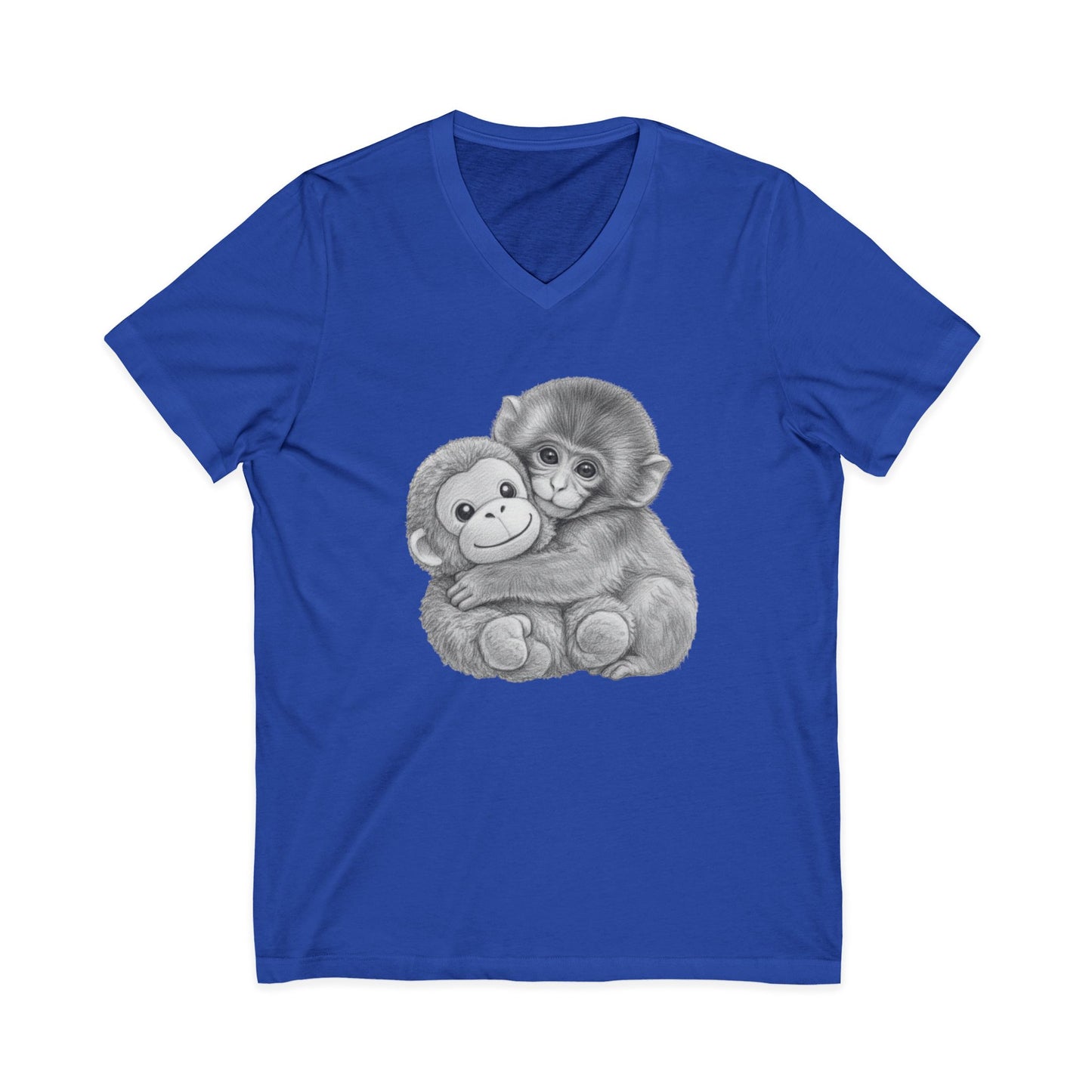 Monkey Punch V Neck Tee Shirt Soft aesthetic
