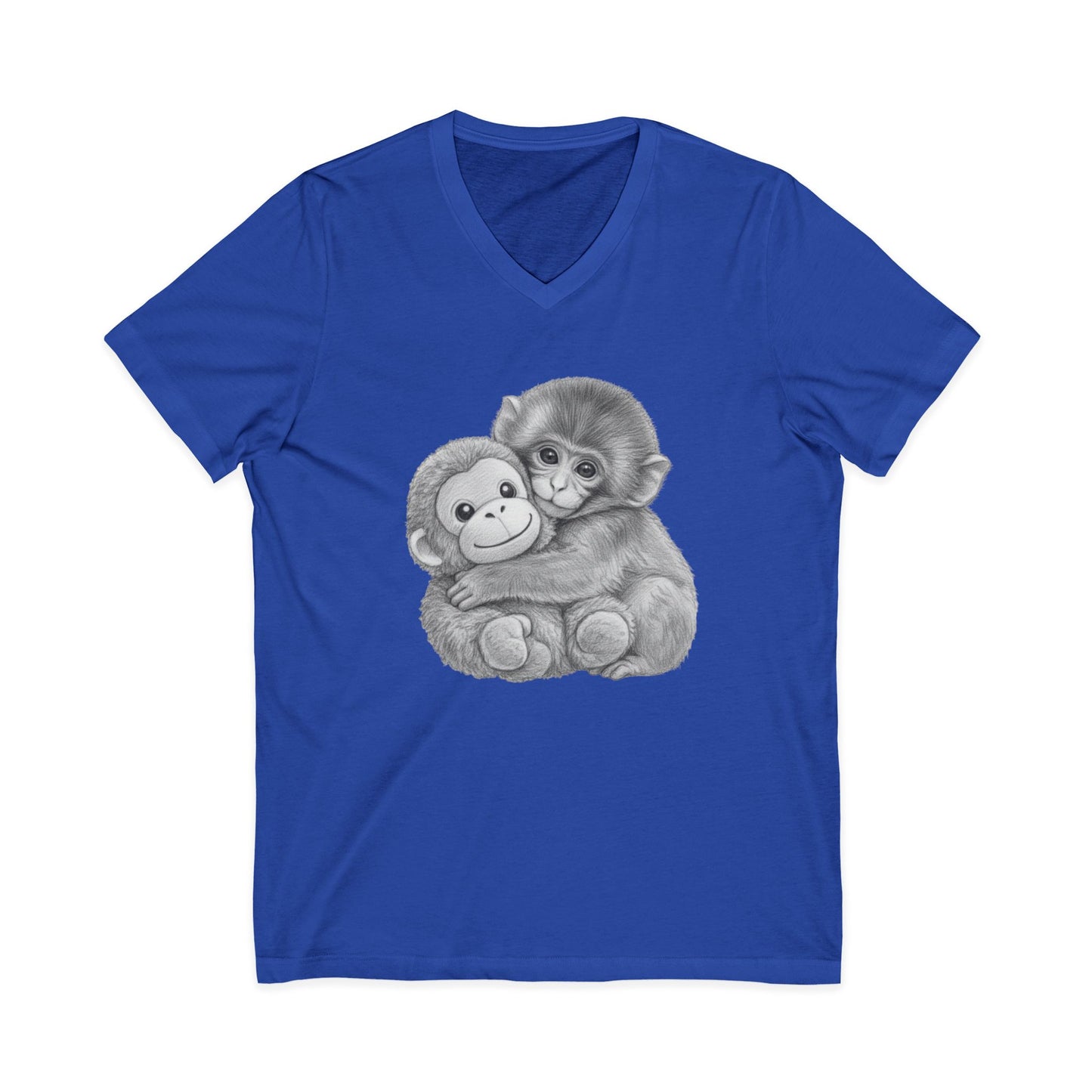 Monkey Punch V Neck Tee Shirt Soft aesthetic