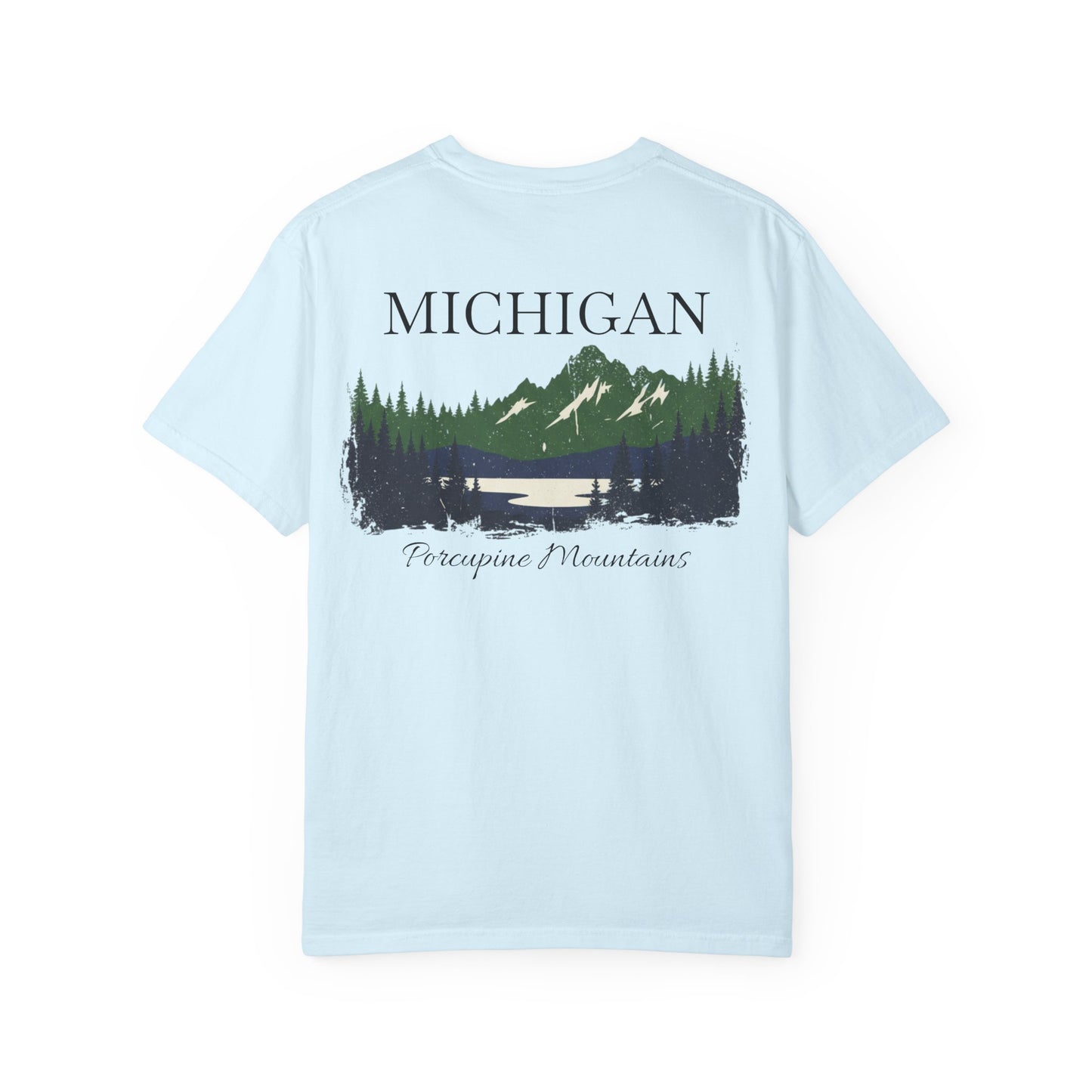 Porcupine Mountains Vintage Distressed T-Shirt — Michigan Retro Nature Tee