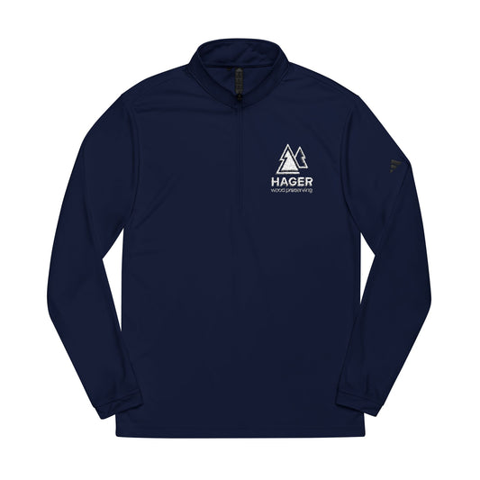 Hager Outdoors Embroidered Quarter-Zip Pullover - Navy