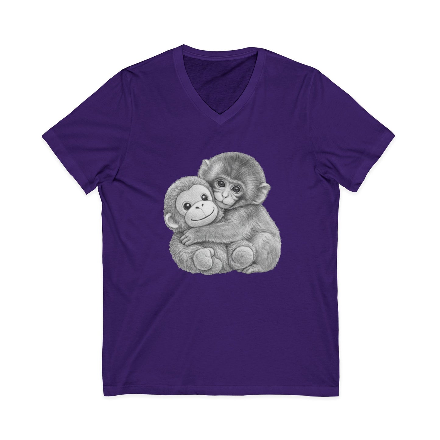Monkey Punch V Neck Tee Shirt Soft aesthetic