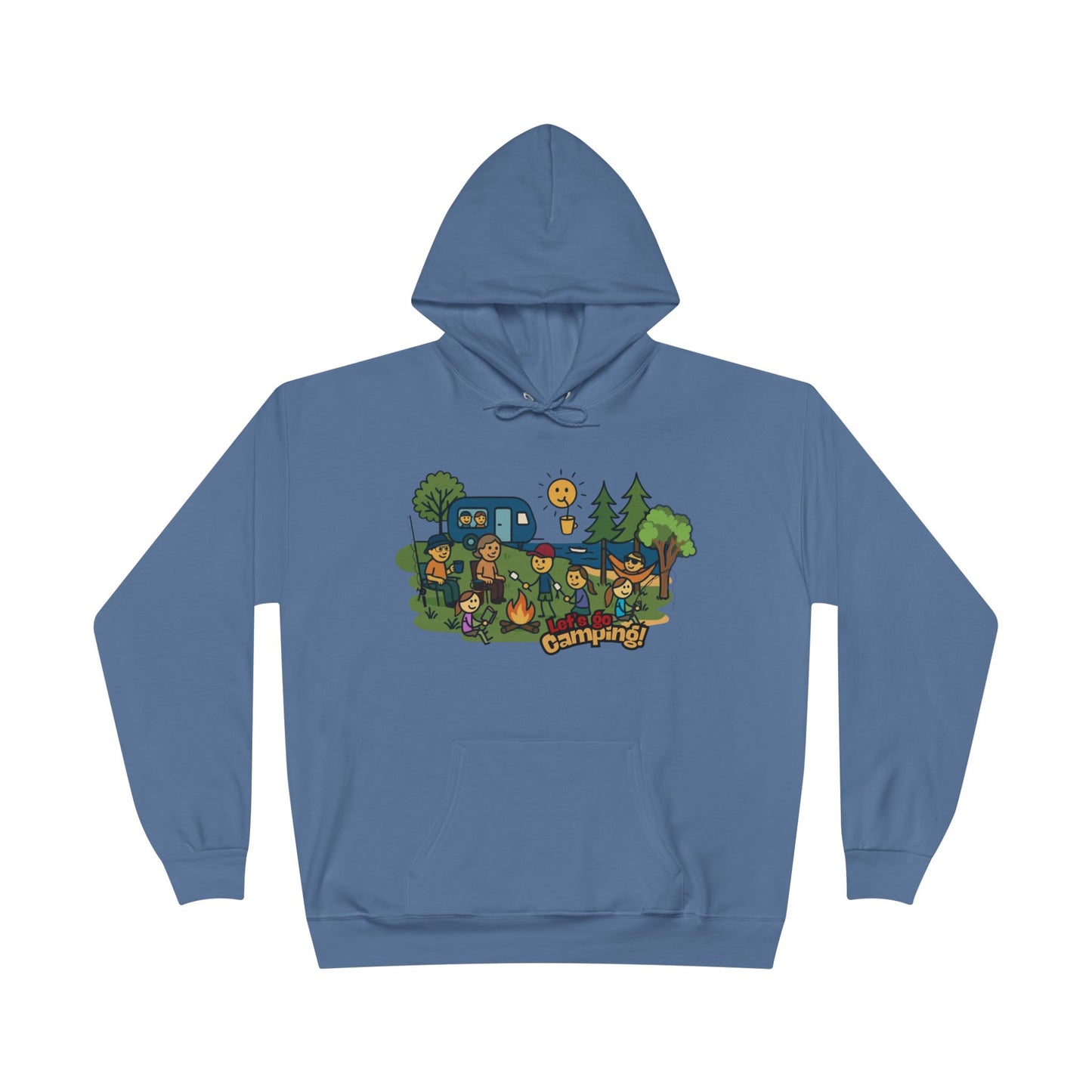 Camping Crew Hoodie — Cute Vintage Camper & Forest Graphic Pullover