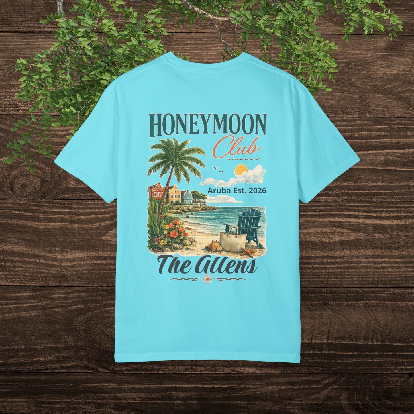 Custom Honeymoon T-Shirt | Couples name and Honeymoon date personalized Tee