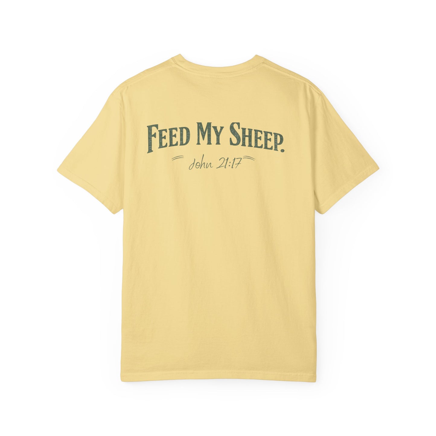 Feed My Sheep Bible Verse Spring T-shirt | Christian Scripture Tee
